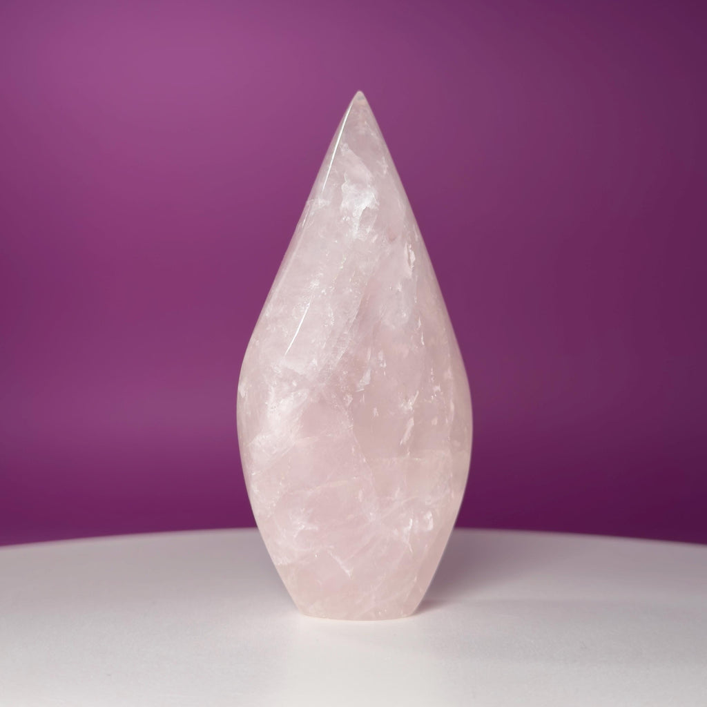 Brazil Rose Quartz Flame – Self Love Heart Chakra Crystal