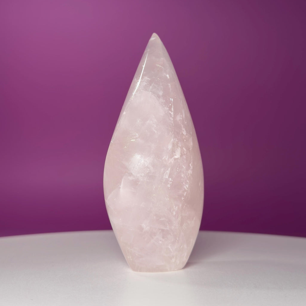 Brazil Rose Quartz Flame – Self Love Heart Chakra Crystal