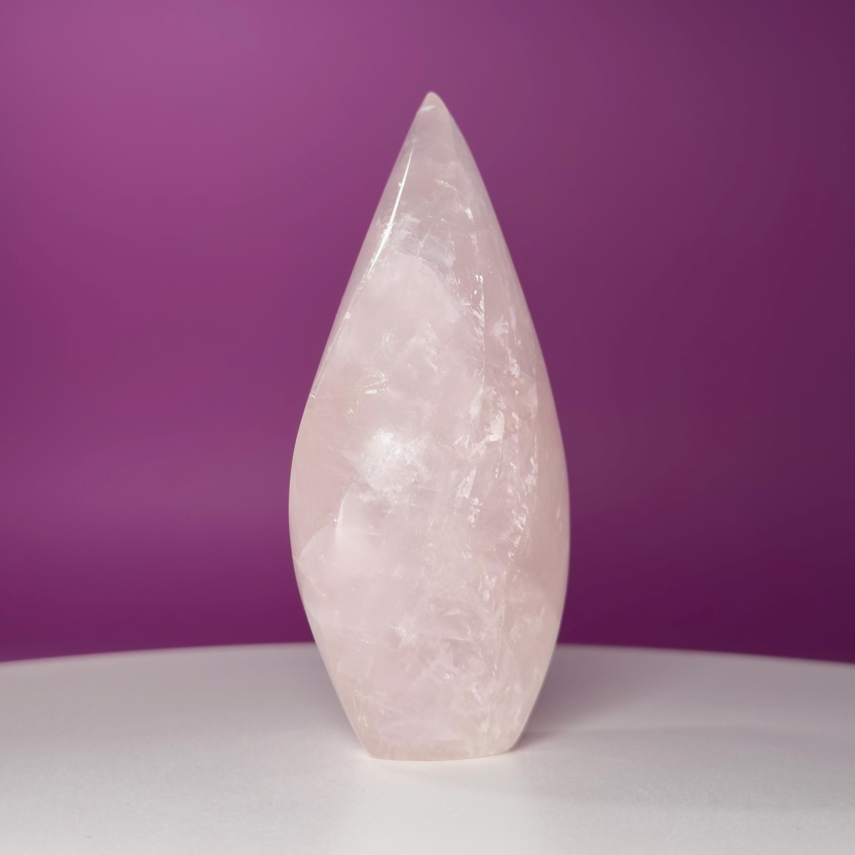 Brazil Rose Quartz Flame – Self Love Heart Chakra Crystal