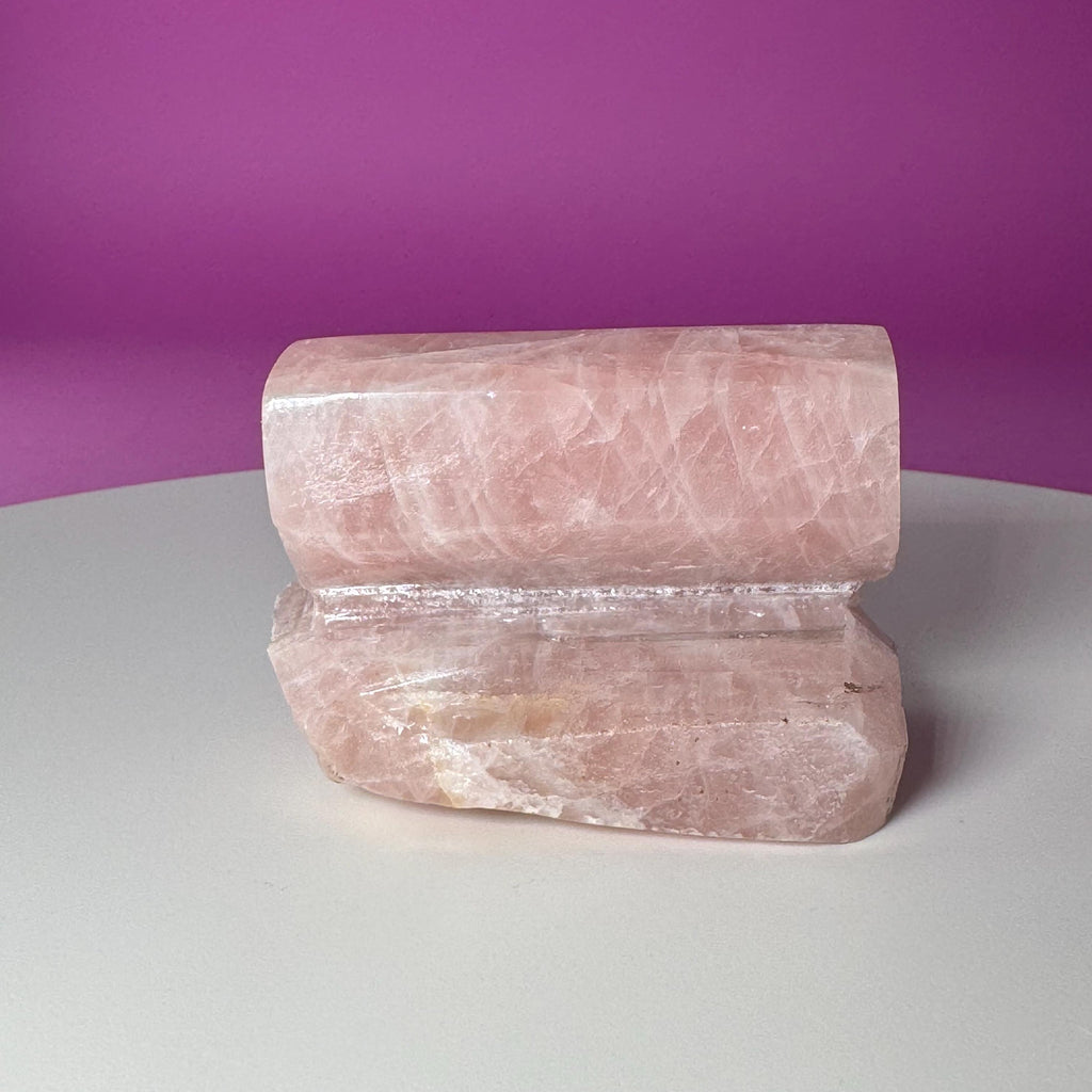 Polished Rose Quartz Specimen – Natural Pink Crystal from Brazil