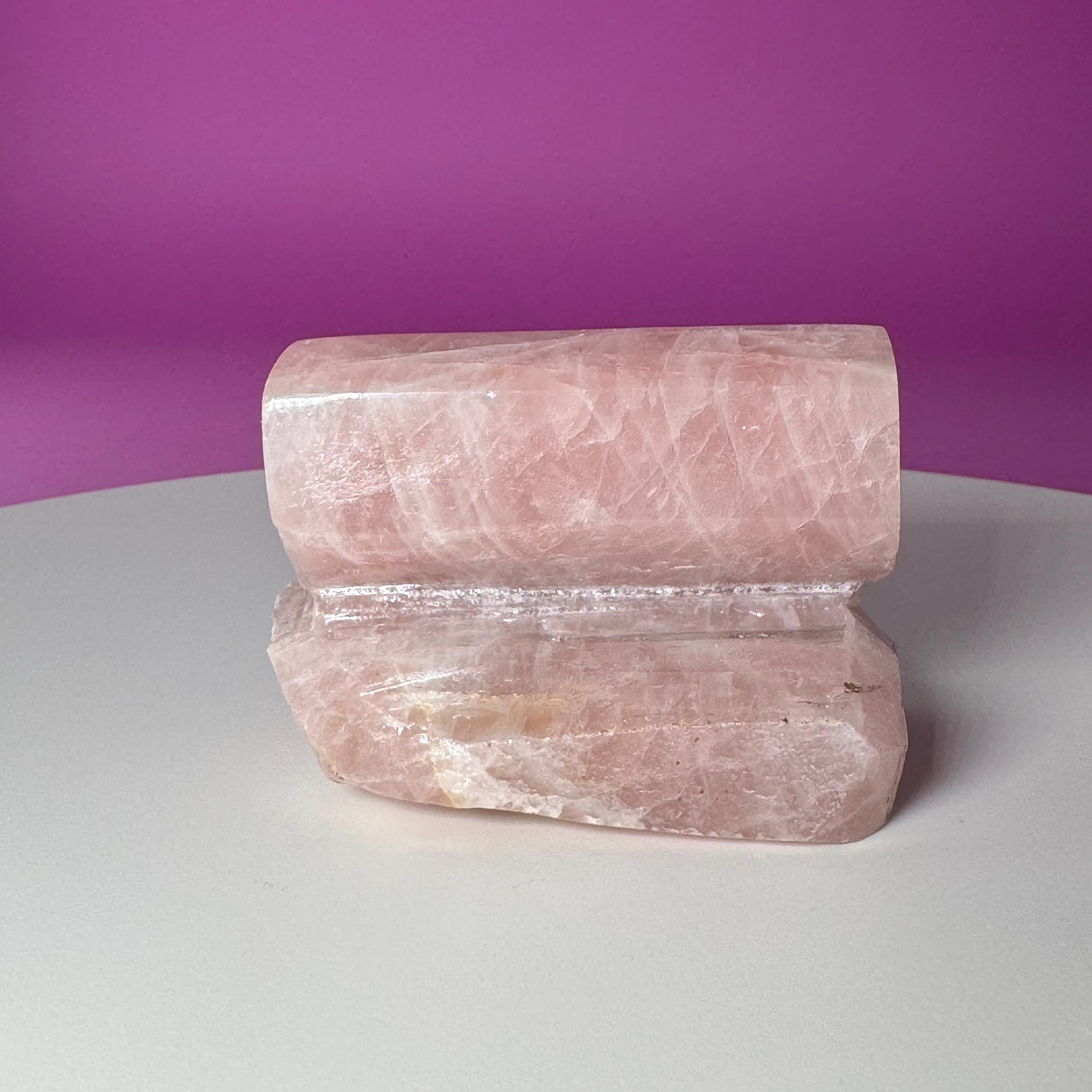 Polished Rose Quartz Specimen – Natural Pink Crystal from Brazil