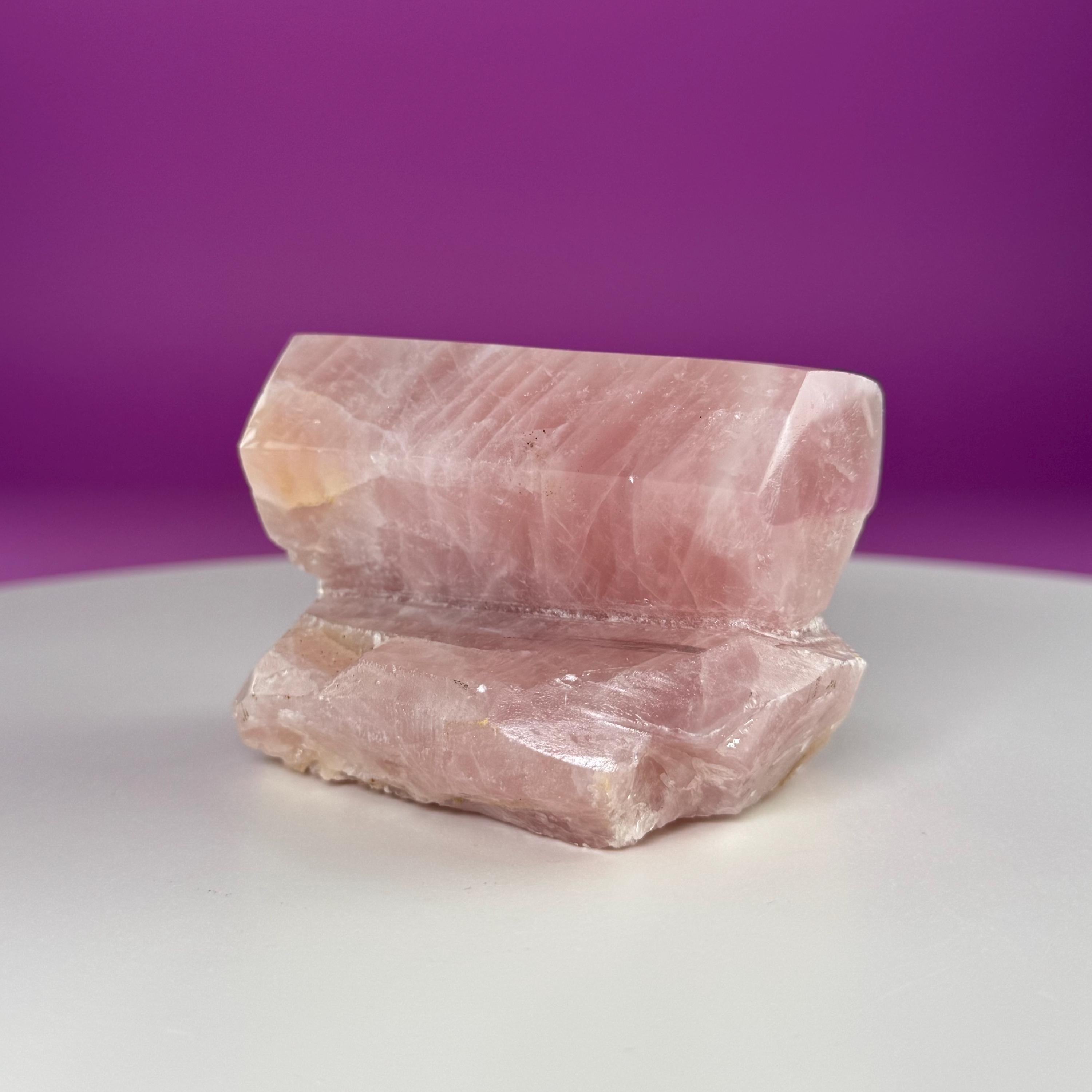 Polished Rose Quartz Specimen – Natural Pink Crystal from Brazil