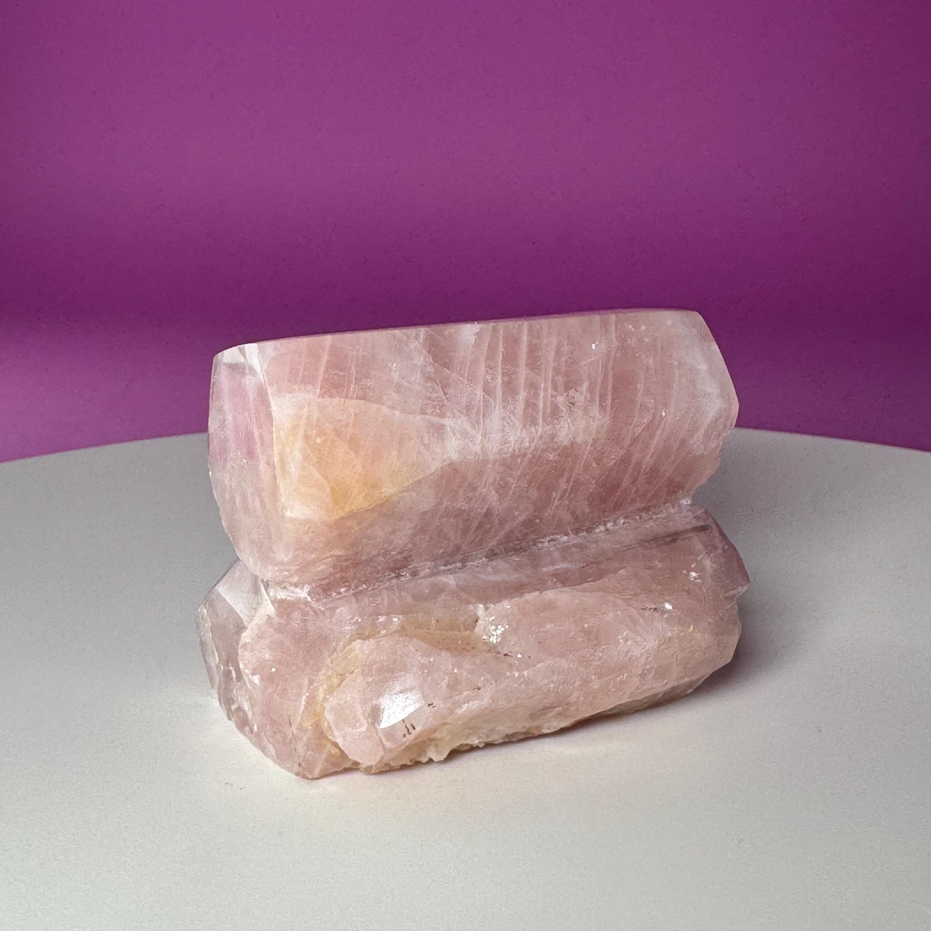 Polished Rose Quartz Specimen – Natural Pink Crystal from Brazil