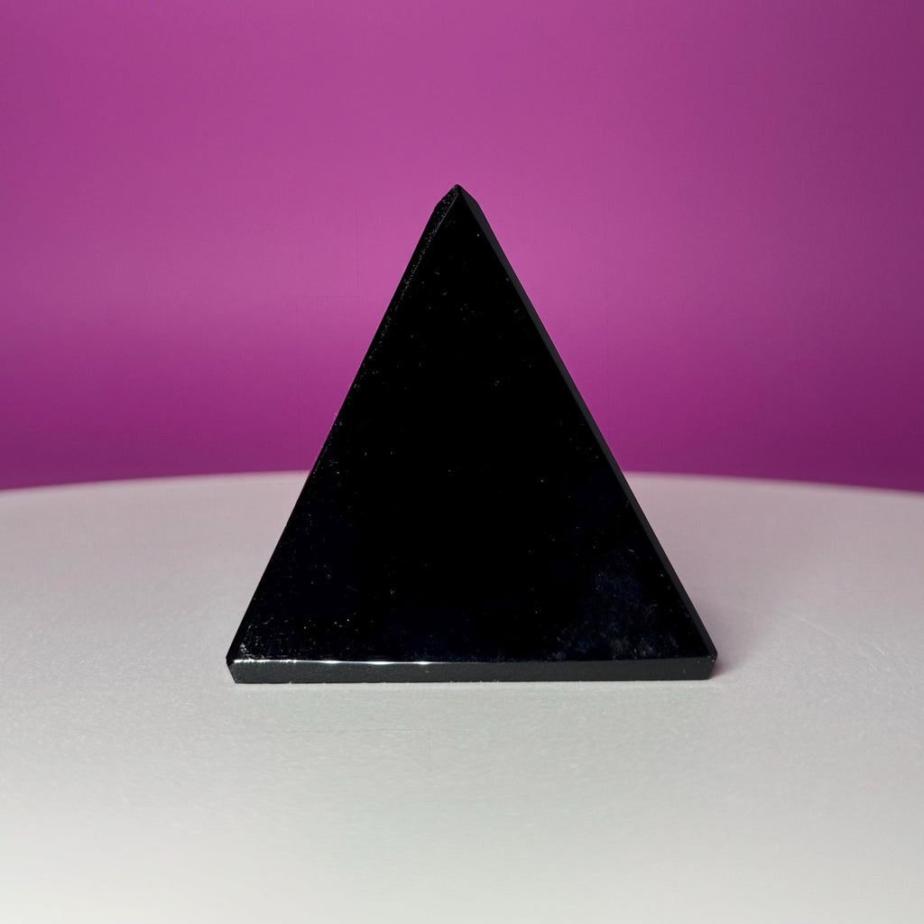 Black Obsidian Pyramid from Mexico – Protection & Grounding Crystal