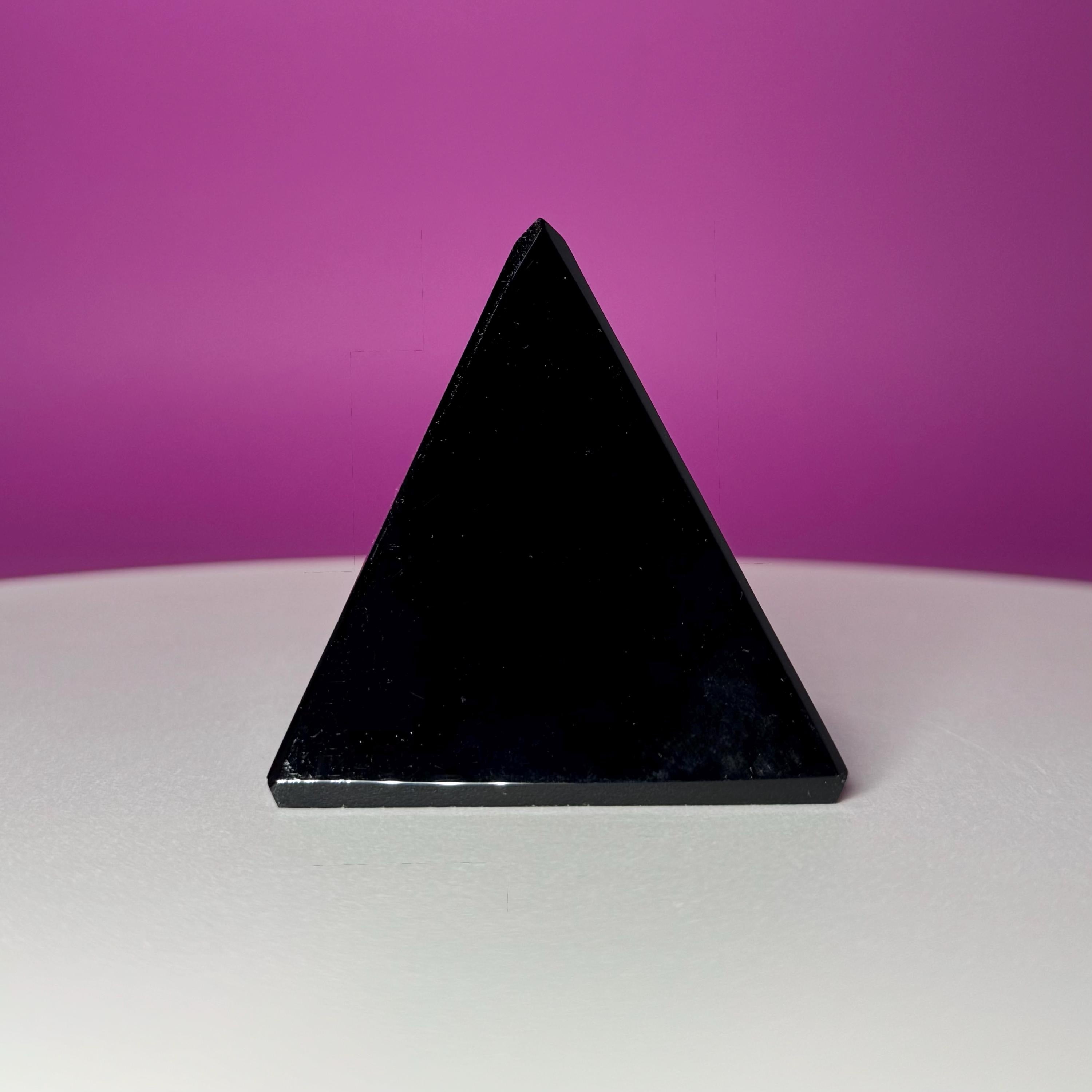 Black Obsidian Pyramid from Mexico – Protection & Grounding Crystal