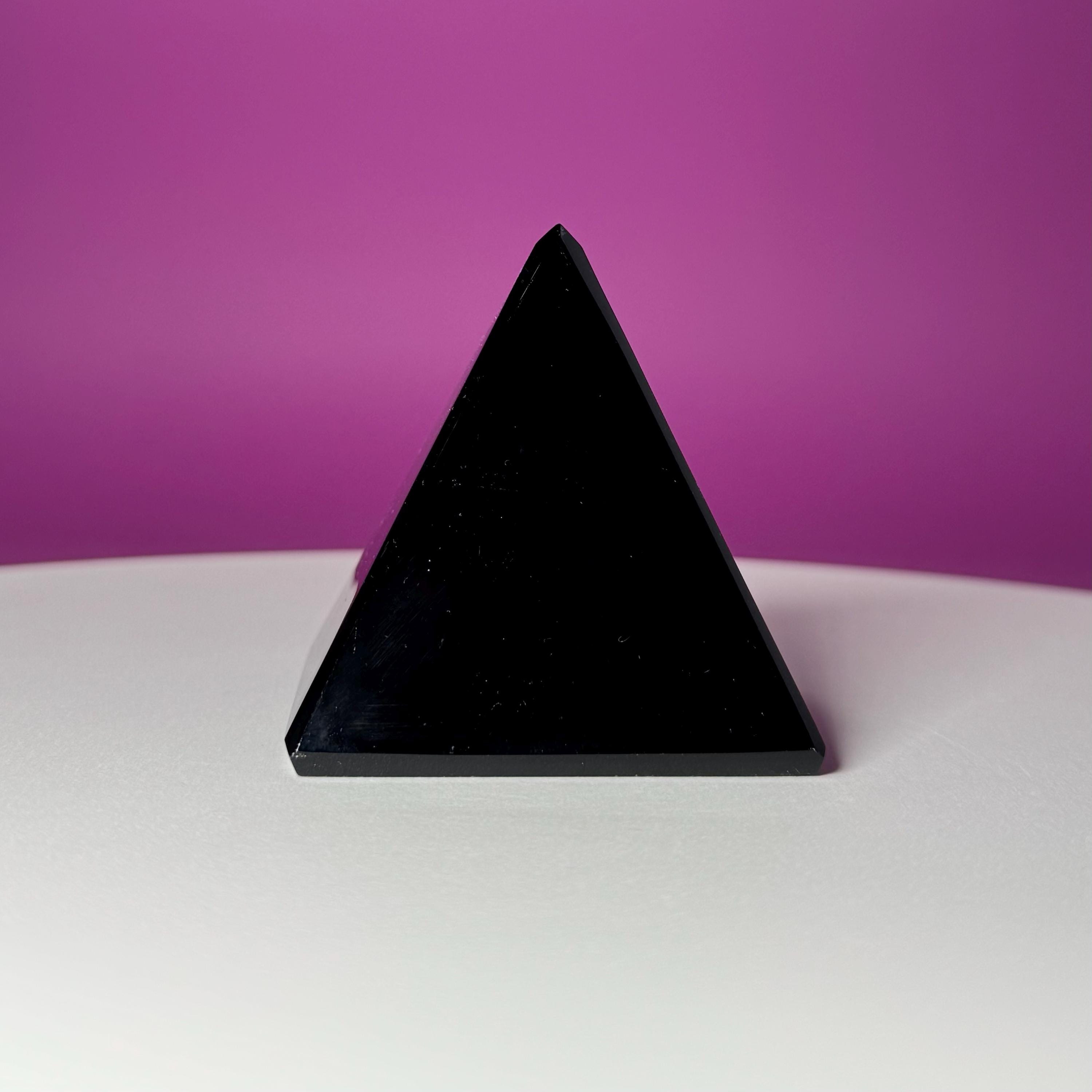 Black Obsidian Pyramid from Mexico – Protection & Grounding Crystal