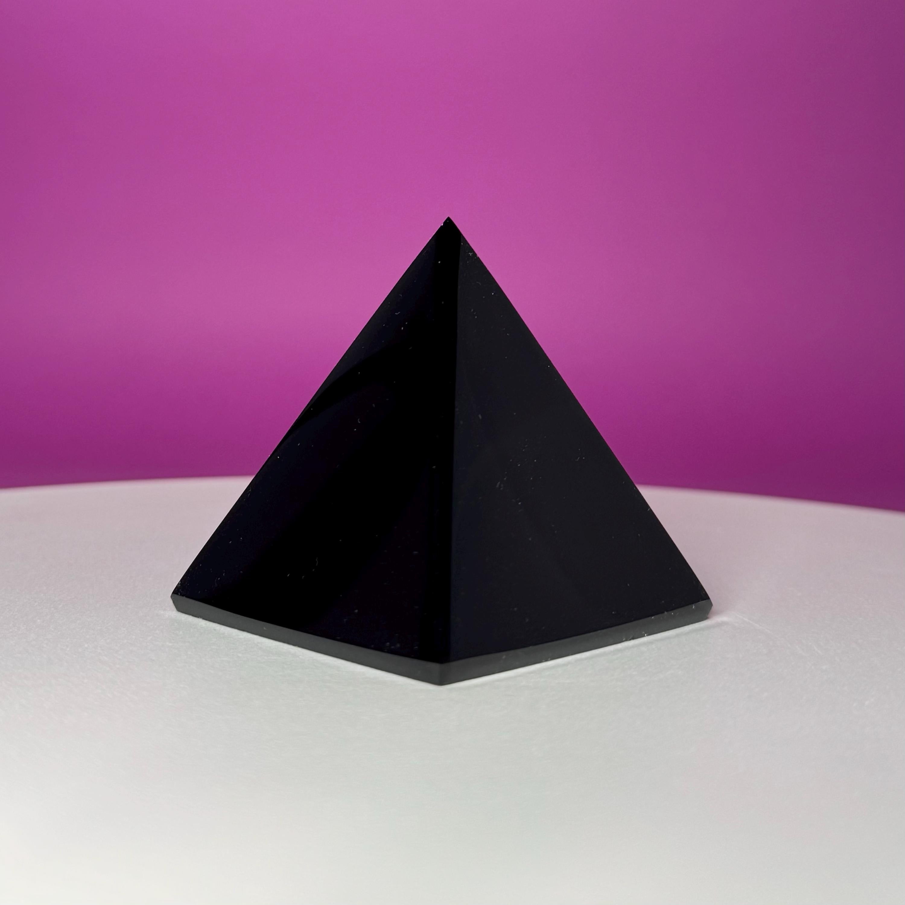Black Obsidian Pyramid from Mexico – Protection & Grounding Crystal