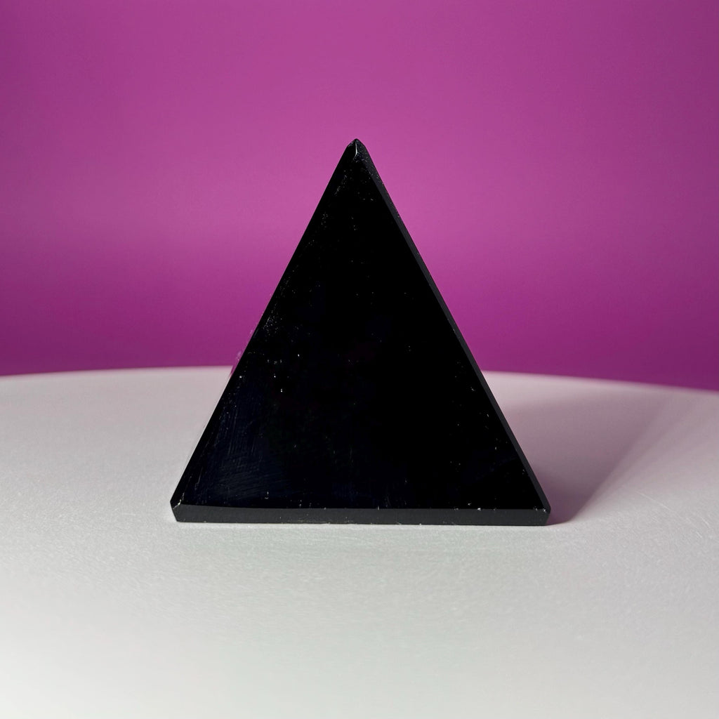Black Obsidian Pyramid from Mexico – Protection & Grounding Crystal