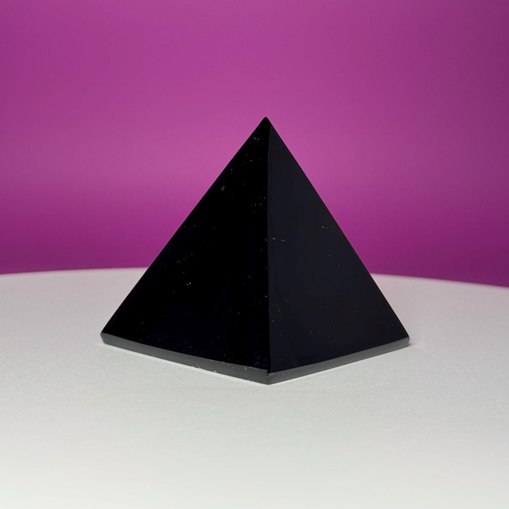 Black Obsidian Pyramid from Mexico – Protection & Grounding Crystal