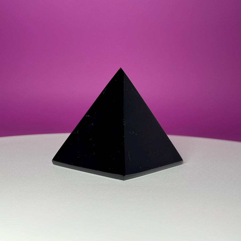 Black Obsidian Pyramid from Mexico – Protection & Grounding Crystal