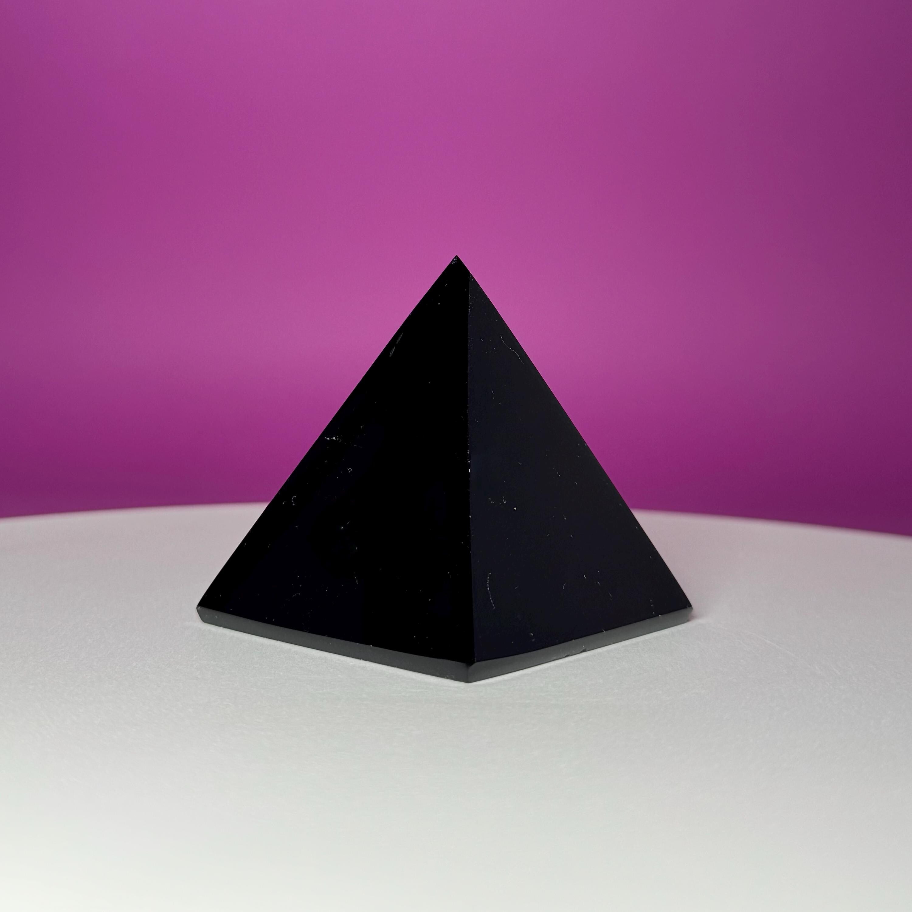 Black Obsidian Pyramid from Mexico – Protection & Grounding Crystal