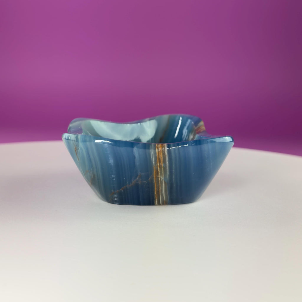 Blue Onyx Bowl – Crystal Dish for Jewelry, Energy Work & Décor
