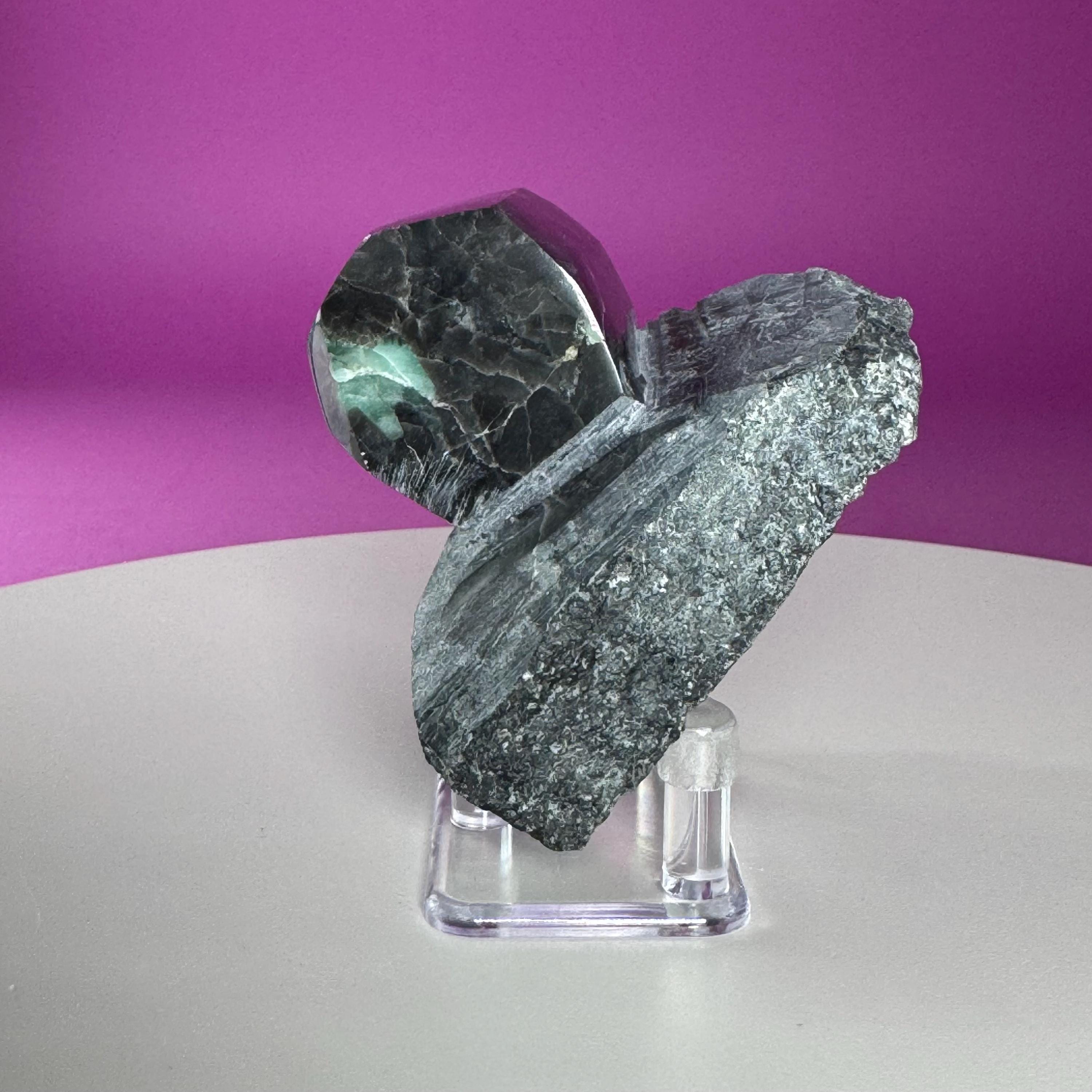 Emerald Beryl Specimen Brazil | Natural Green Crystal Display Stone (360g)