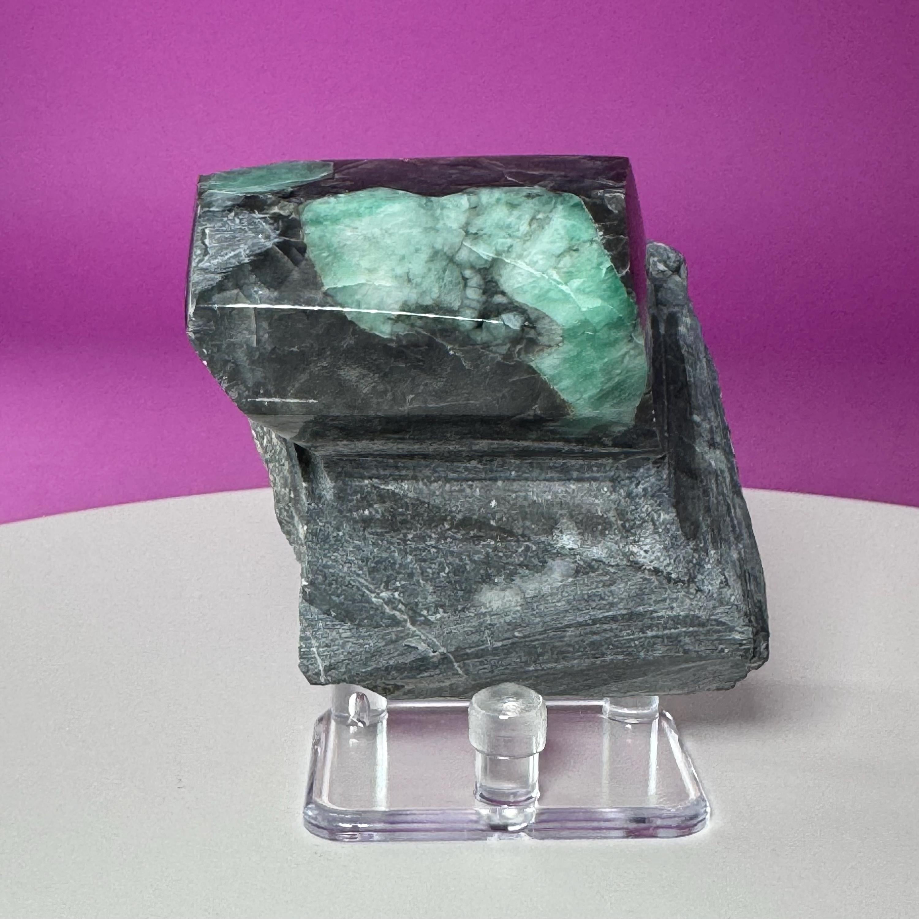 Emerald Beryl Specimen Brazil | Natural Green Crystal Display Stone (360g)