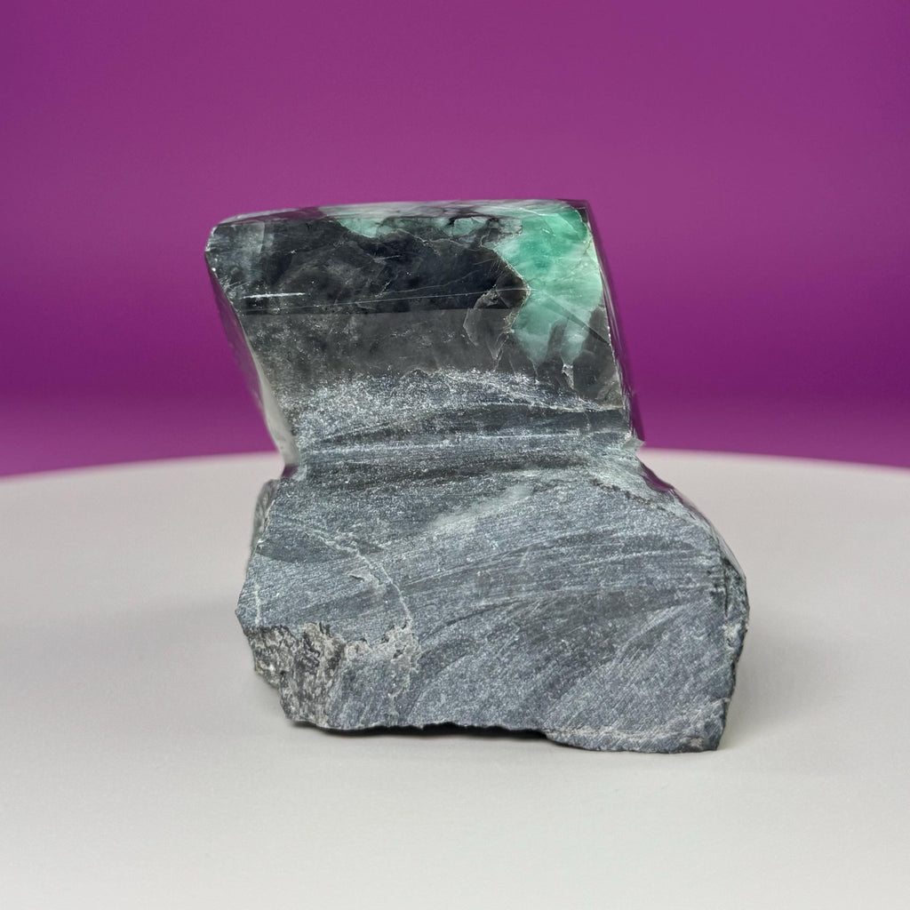Emerald Beryl Specimen Brazil | Natural Green Crystal Display Stone (360g)