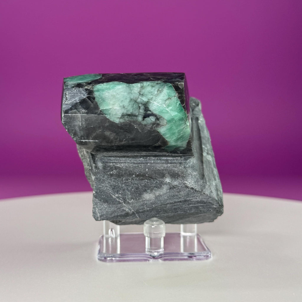 Emerald Beryl Specimen Brazil | Natural Green Crystal Display Stone (360g)