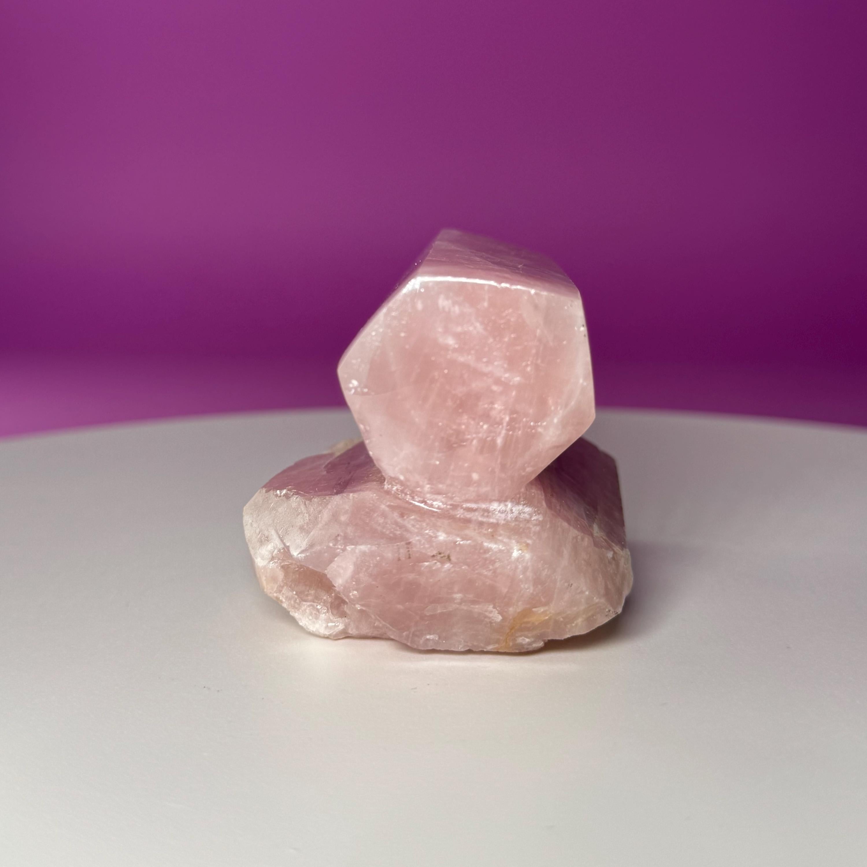 Polished Rose Quartz Specimen – Natural Pink Crystal from Brazil