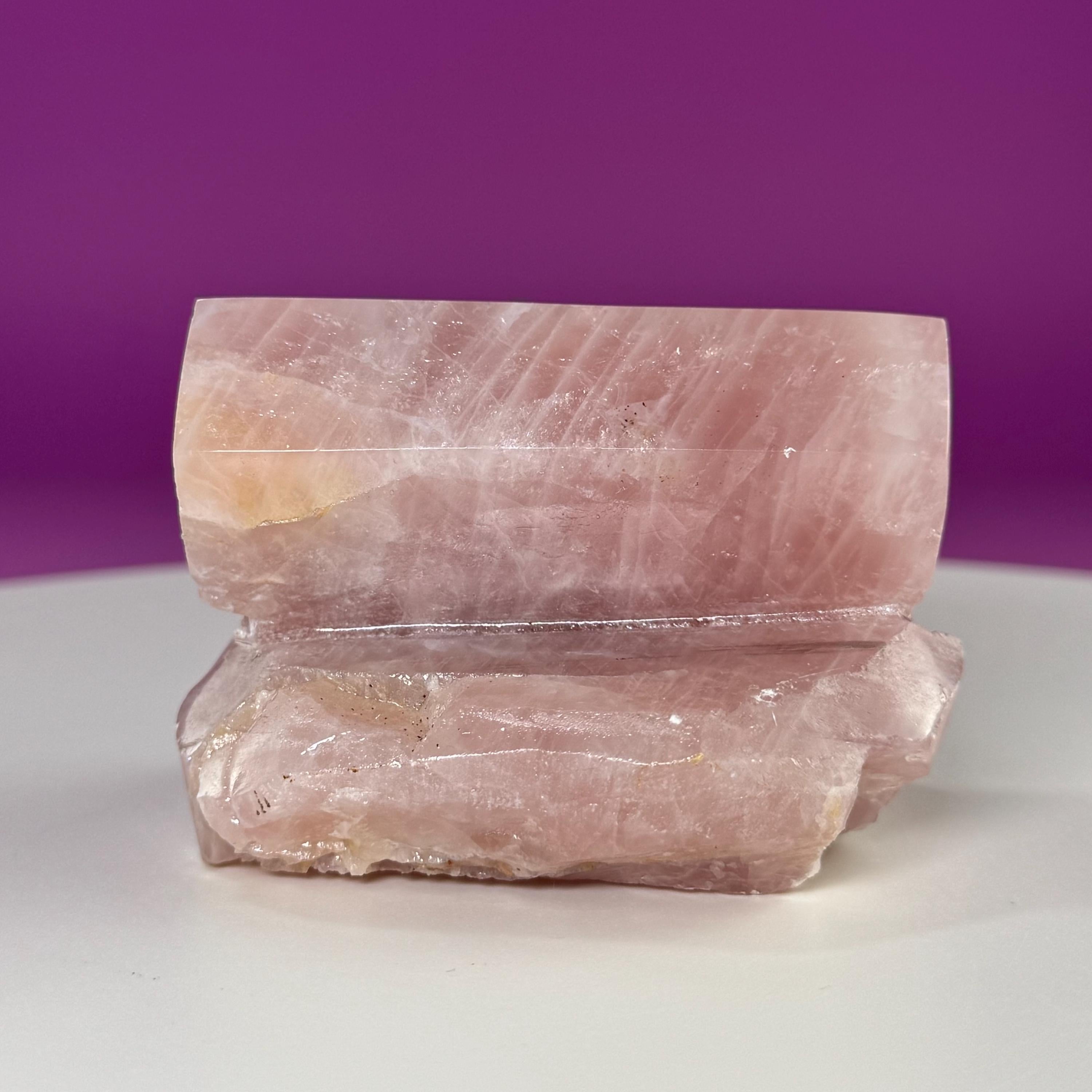 Polished Rose Quartz Specimen – Natural Pink Crystal from Brazil
