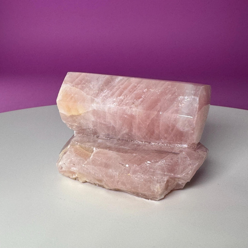 Polished Rose Quartz Specimen – Natural Pink Crystal from Brazil
