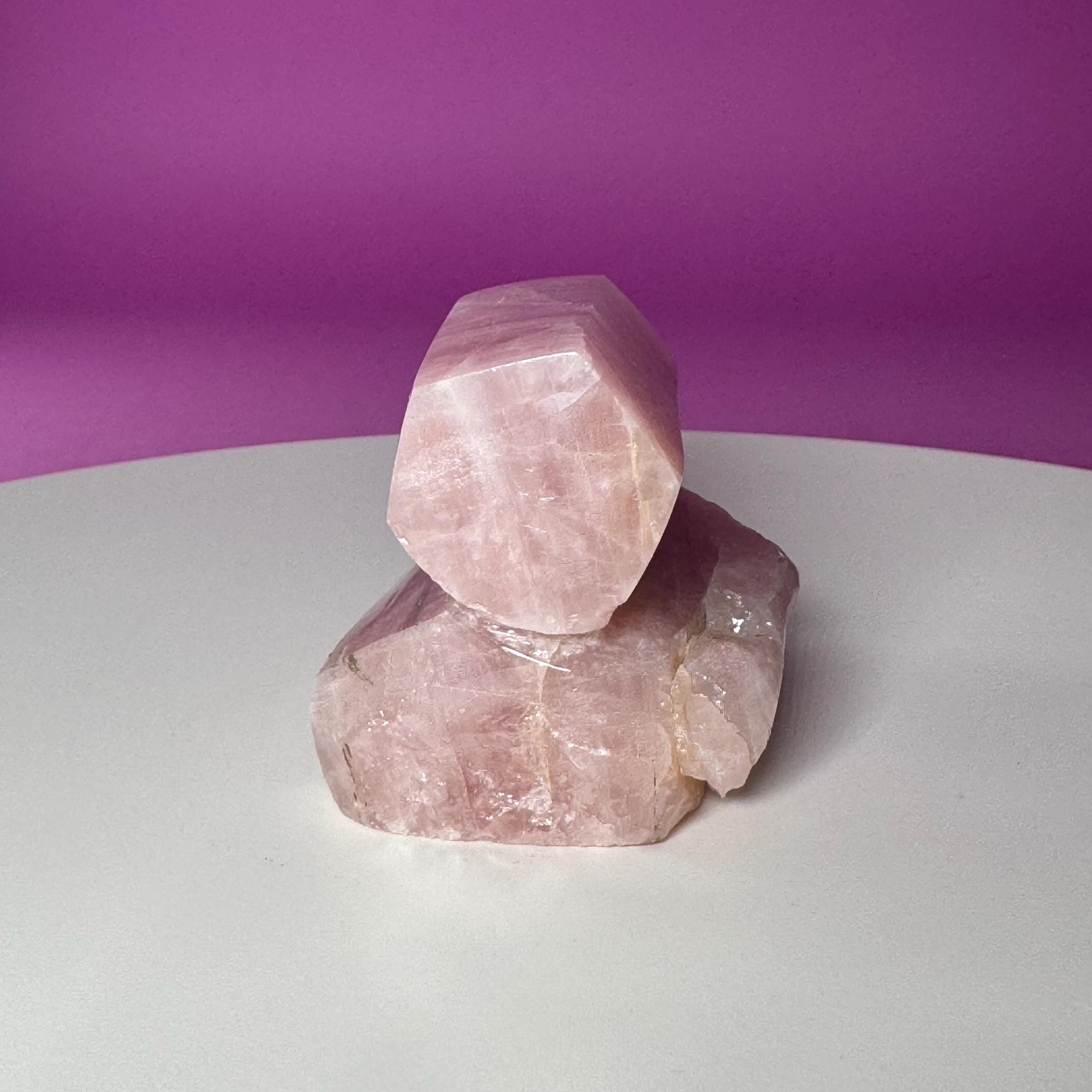 Polished Rose Quartz Specimen – Natural Pink Crystal from Brazil