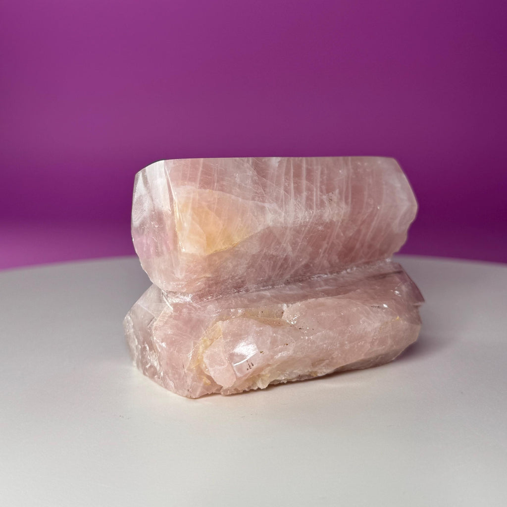 Polished Rose Quartz Specimen – Natural Pink Crystal from Brazil
