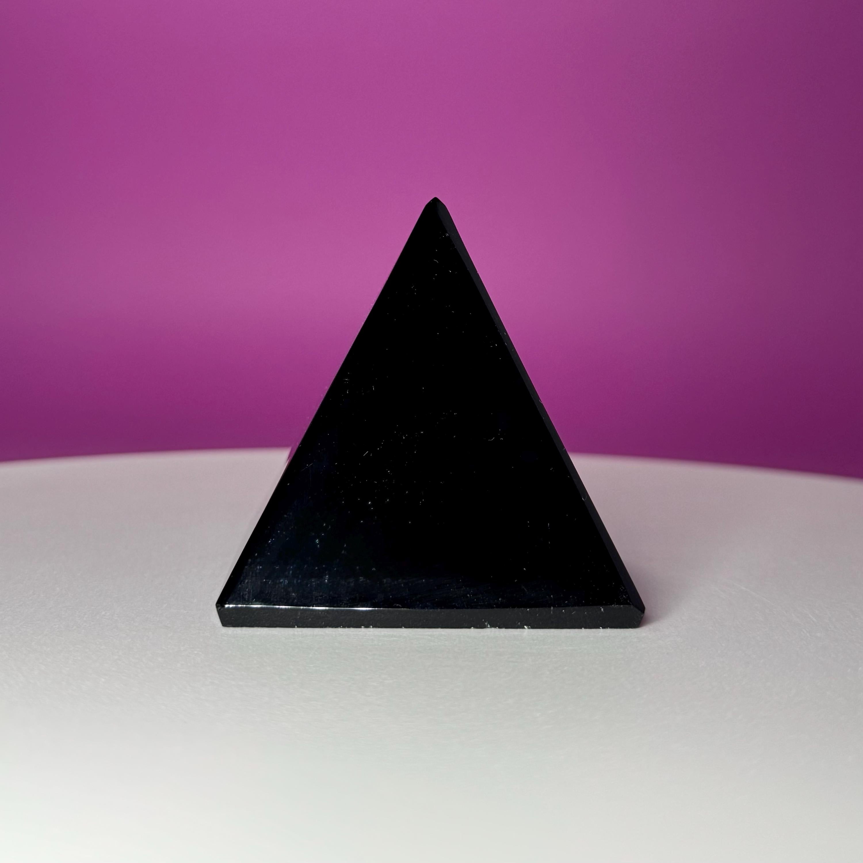 Black Obsidian Pyramid from Mexico – Protection & Grounding Crystal