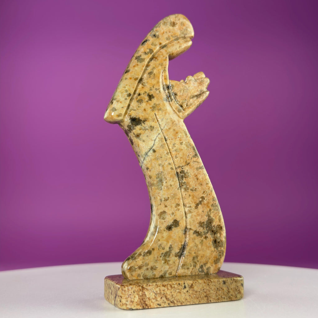 Brazilian Soapstone Madonna and Child Sculpture