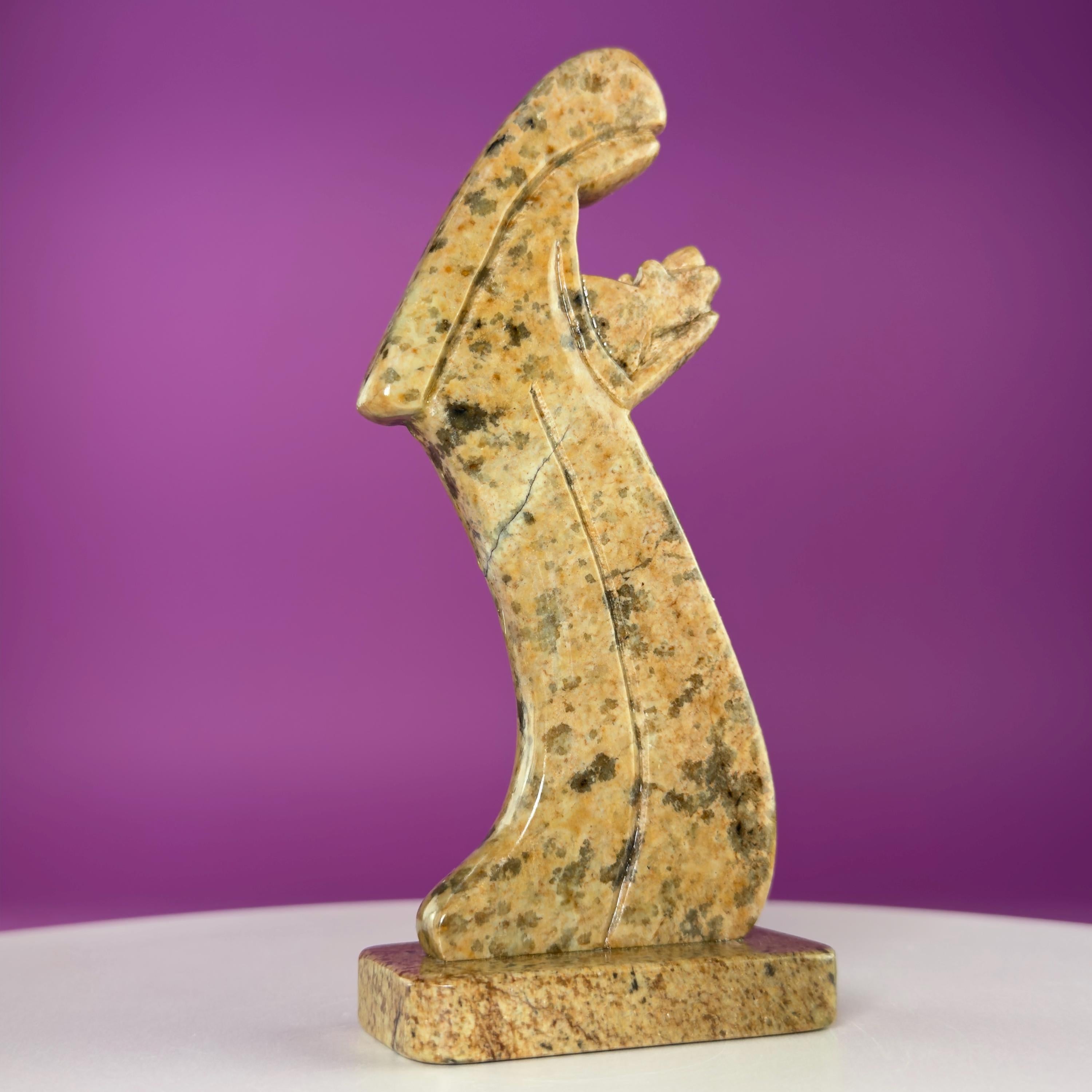 Brazilian Soapstone Madonna and Child Sculpture