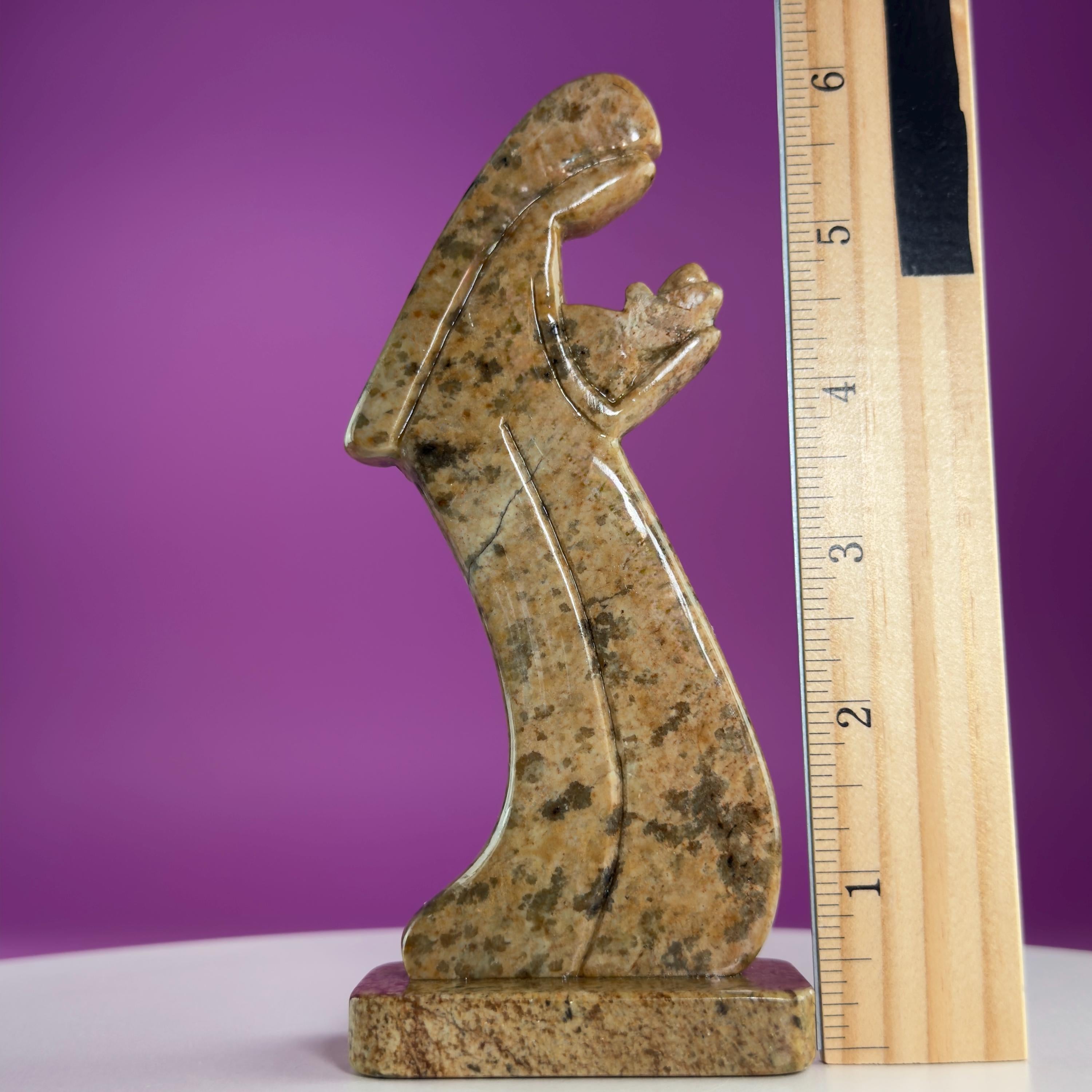 Brazilian Soapstone Madonna and Child Sculpture
