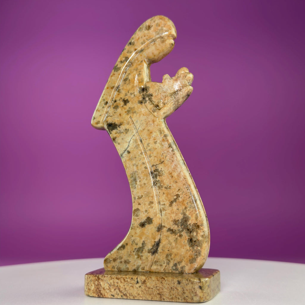 Brazilian Soapstone Madonna and Child Sculpture