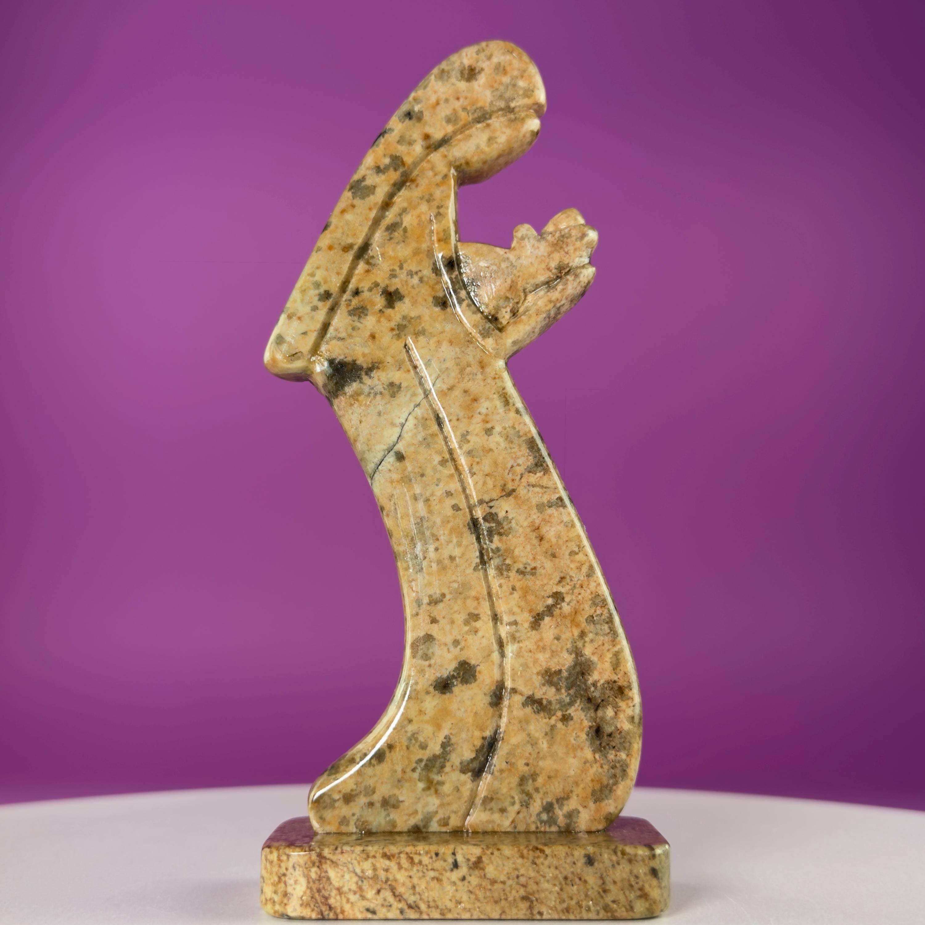 Brazilian Soapstone Madonna and Child Sculpture