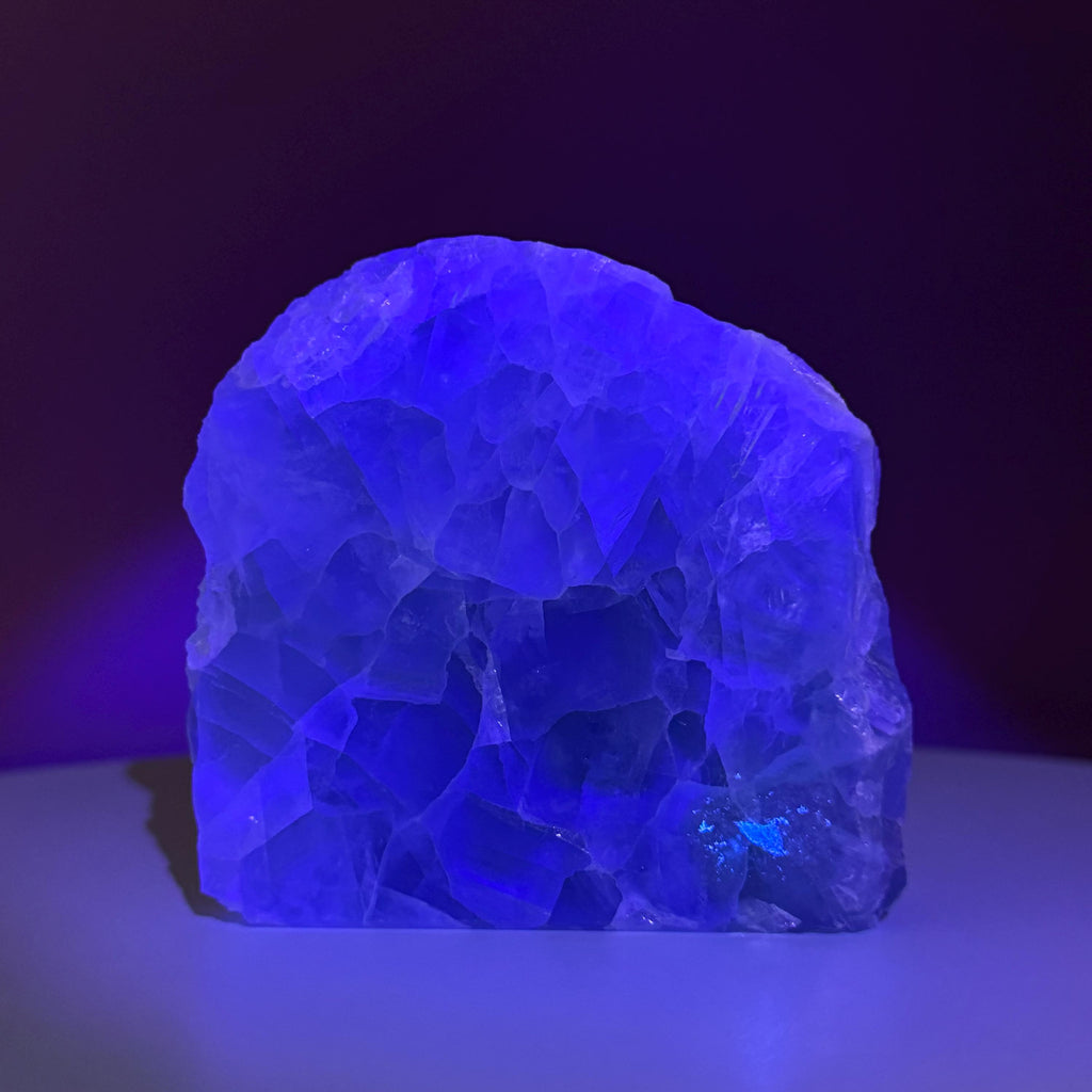 Green Fluorite Crystal Free Form UV Reactive
