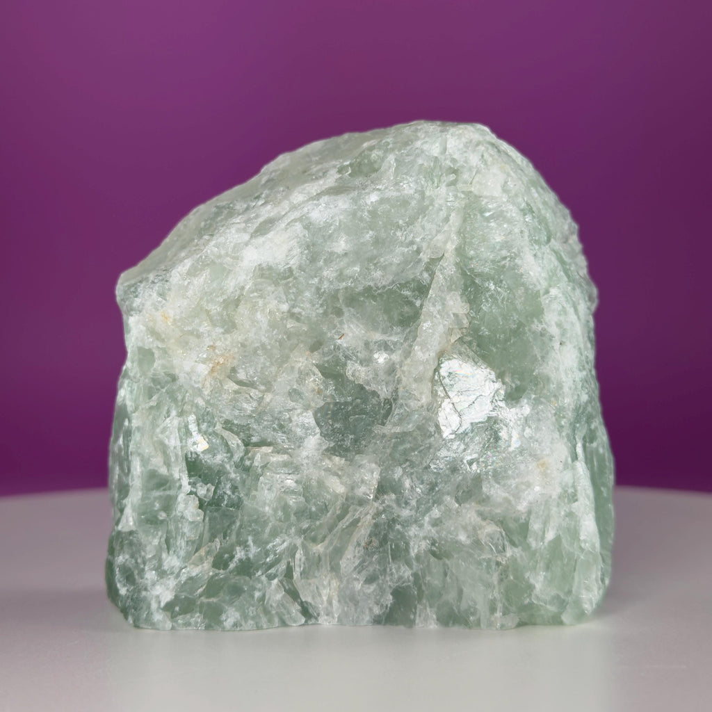 Green Fluorite Crystal Free Form UV Reactive