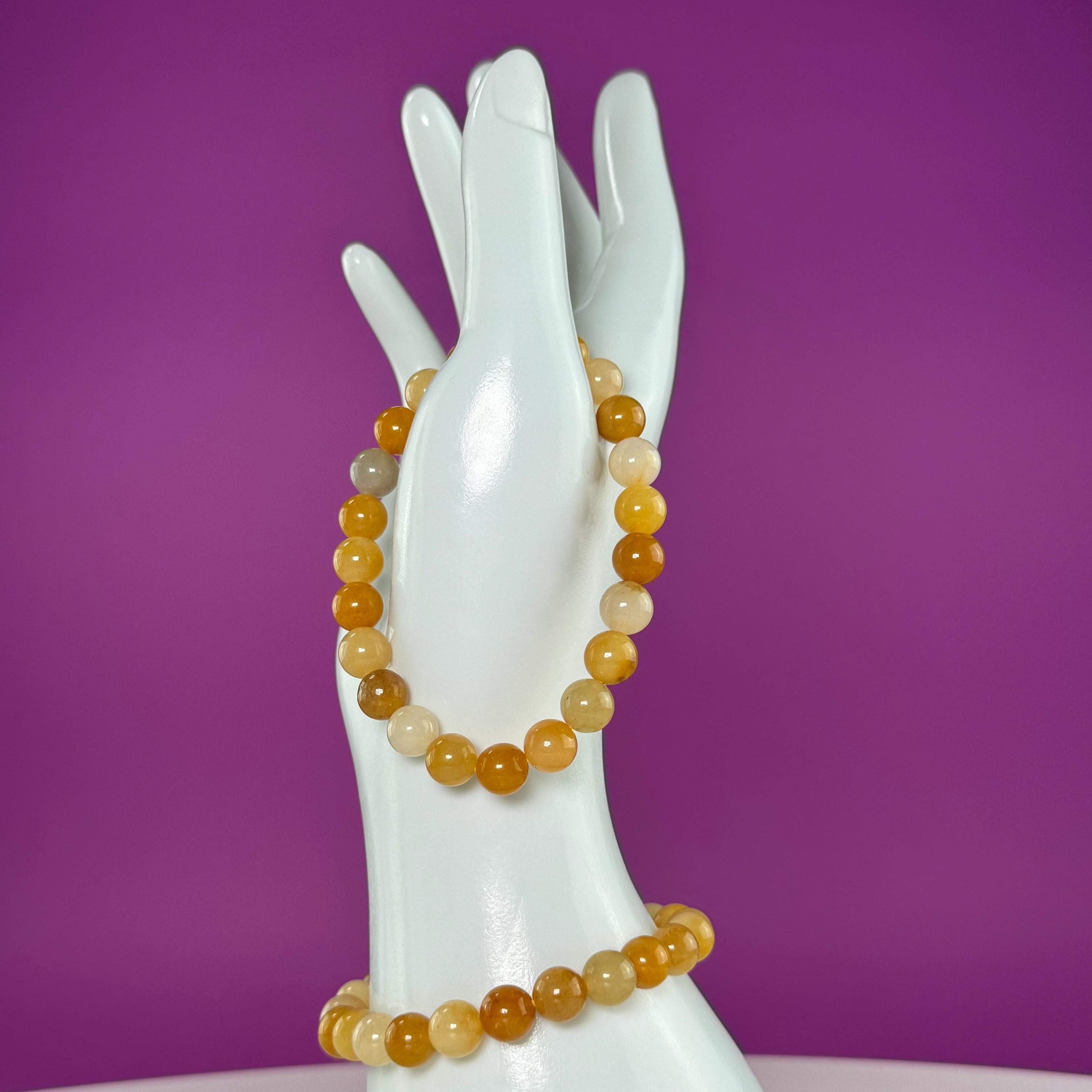 Golden Healer Bracelet 8mm Yellow Crystal Stretch Bracelet