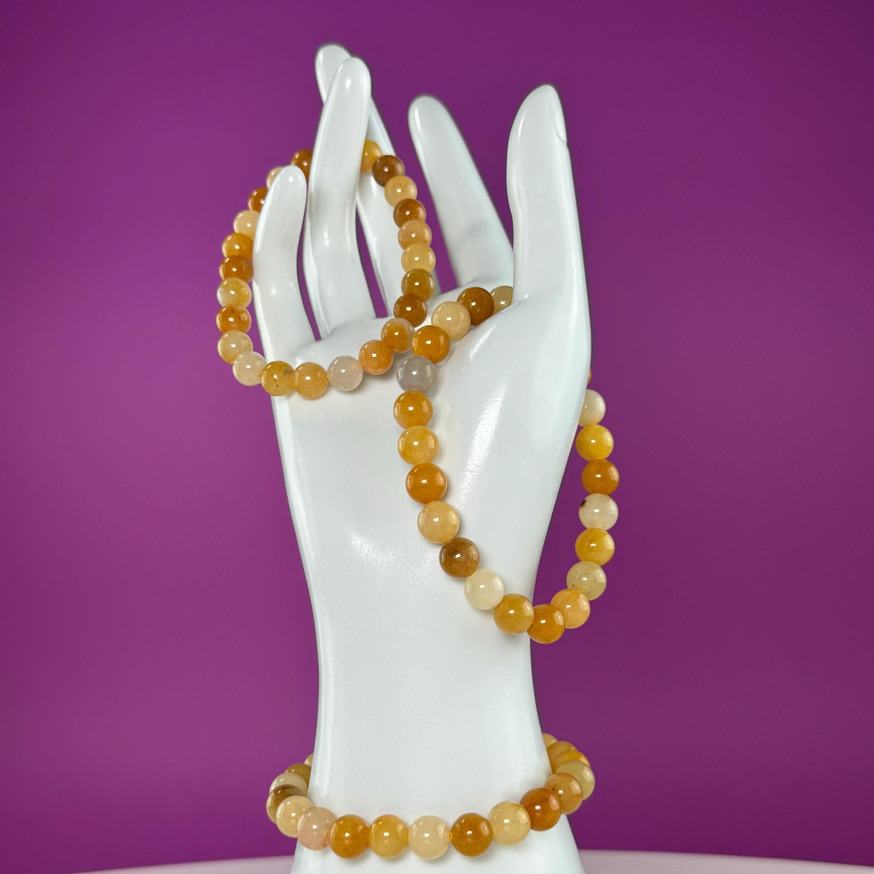 Golden Healer Bracelet 8mm Yellow Crystal Stretch Bracelet