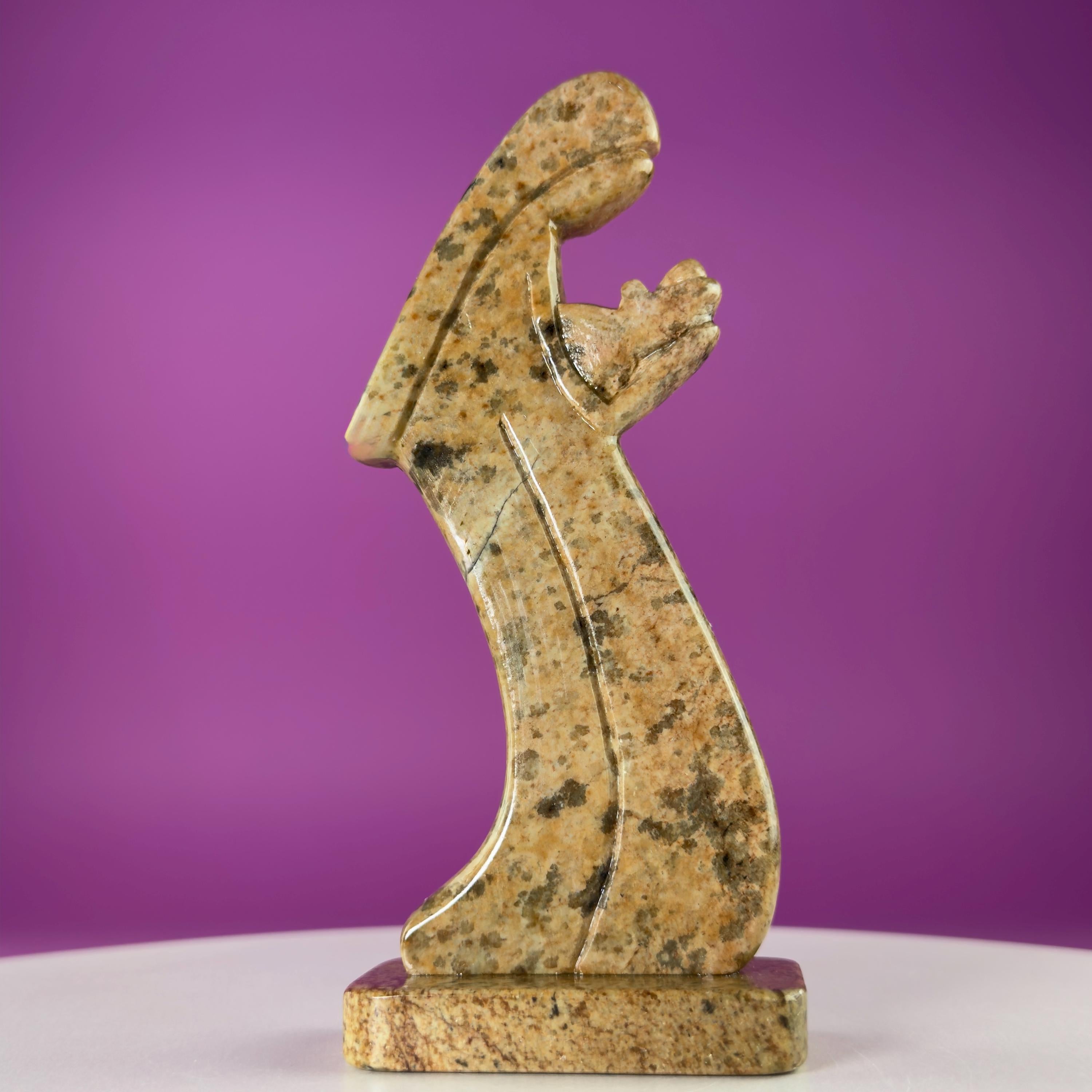 Brazilian Soapstone Madonna and Child Sculpture