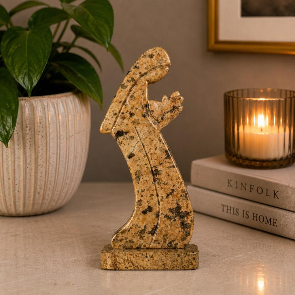 Brazilian Soapstone Madonna and Child Sculpture