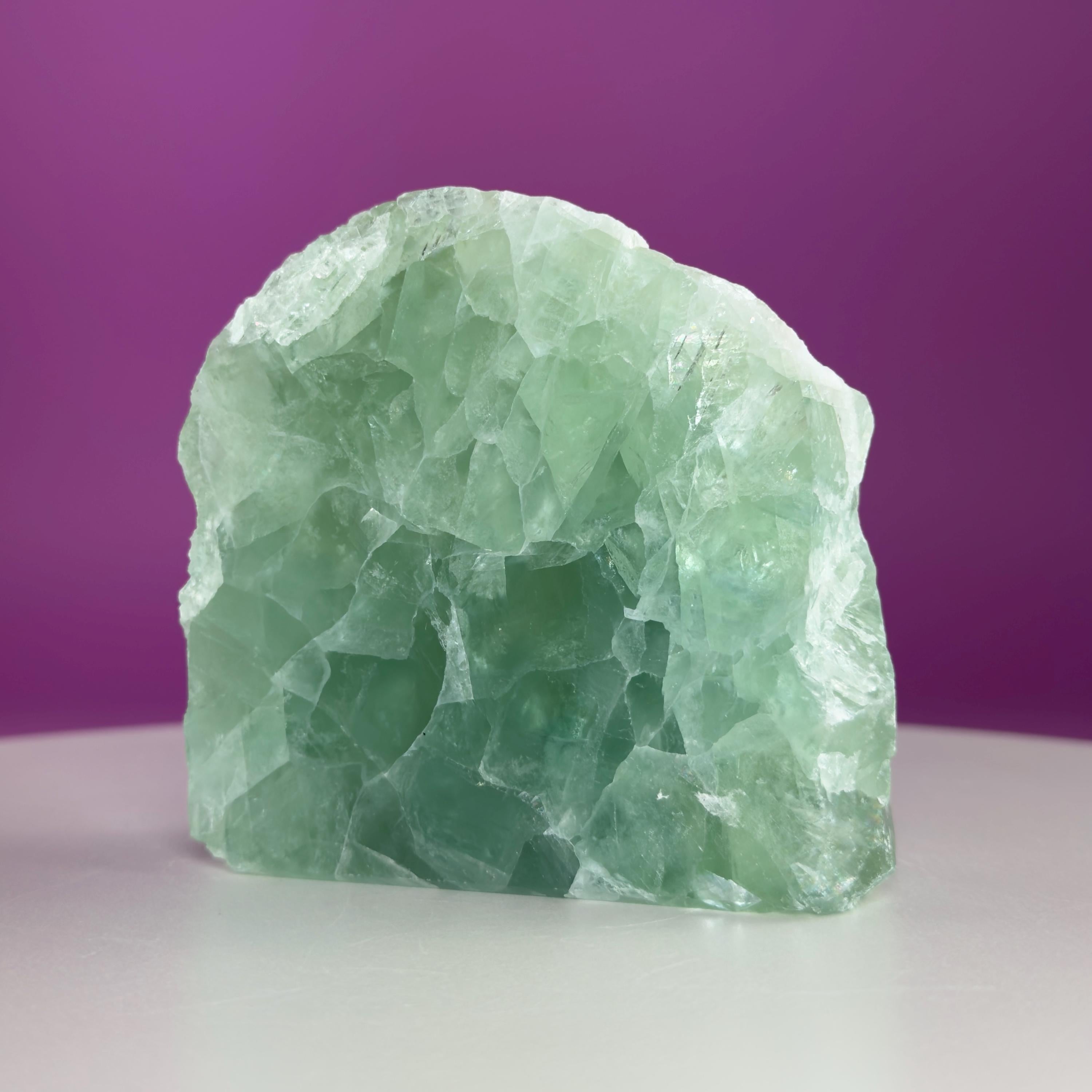 Green Fluorite Crystal Free Form UV Reactive