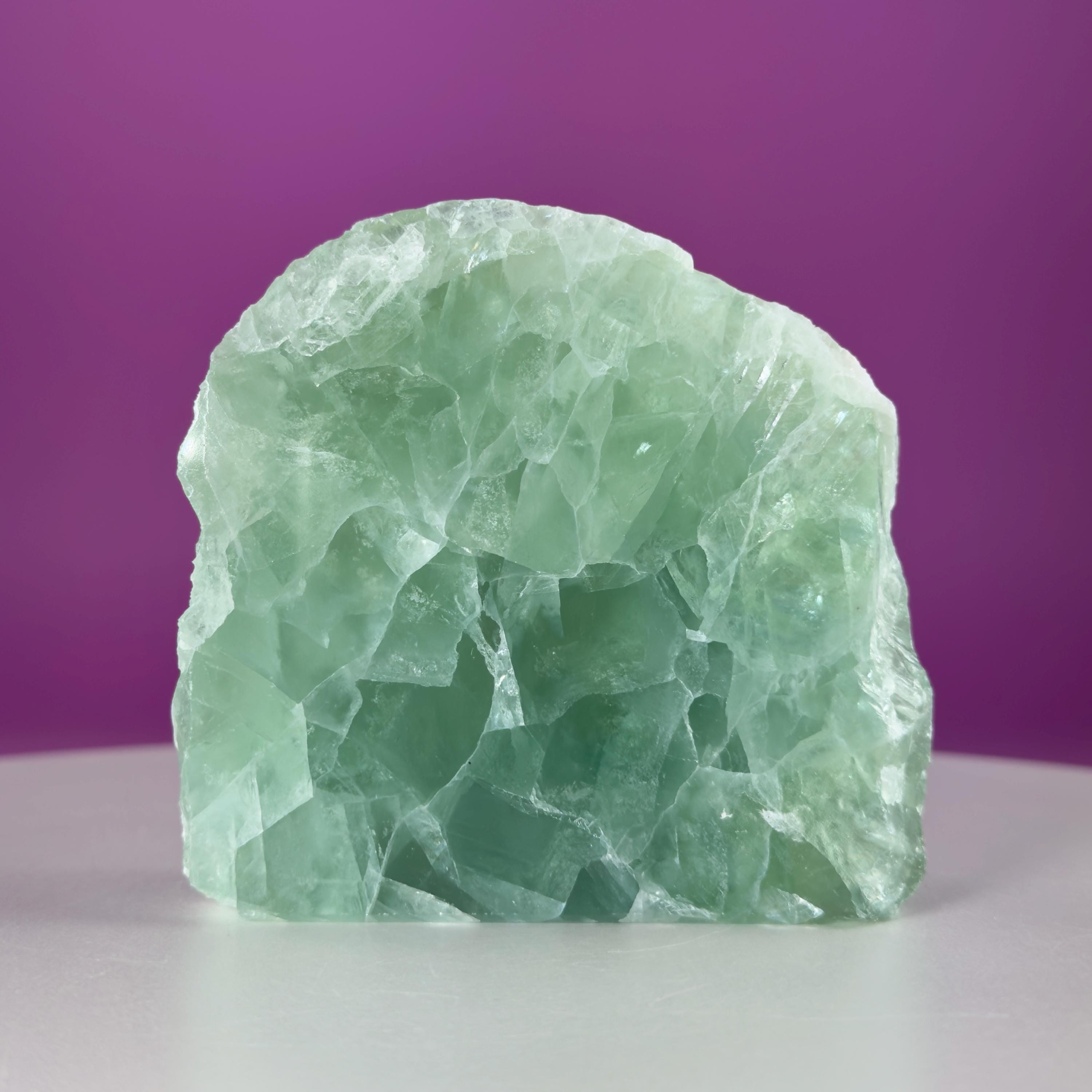 Green Fluorite Crystal Free Form UV Reactive
