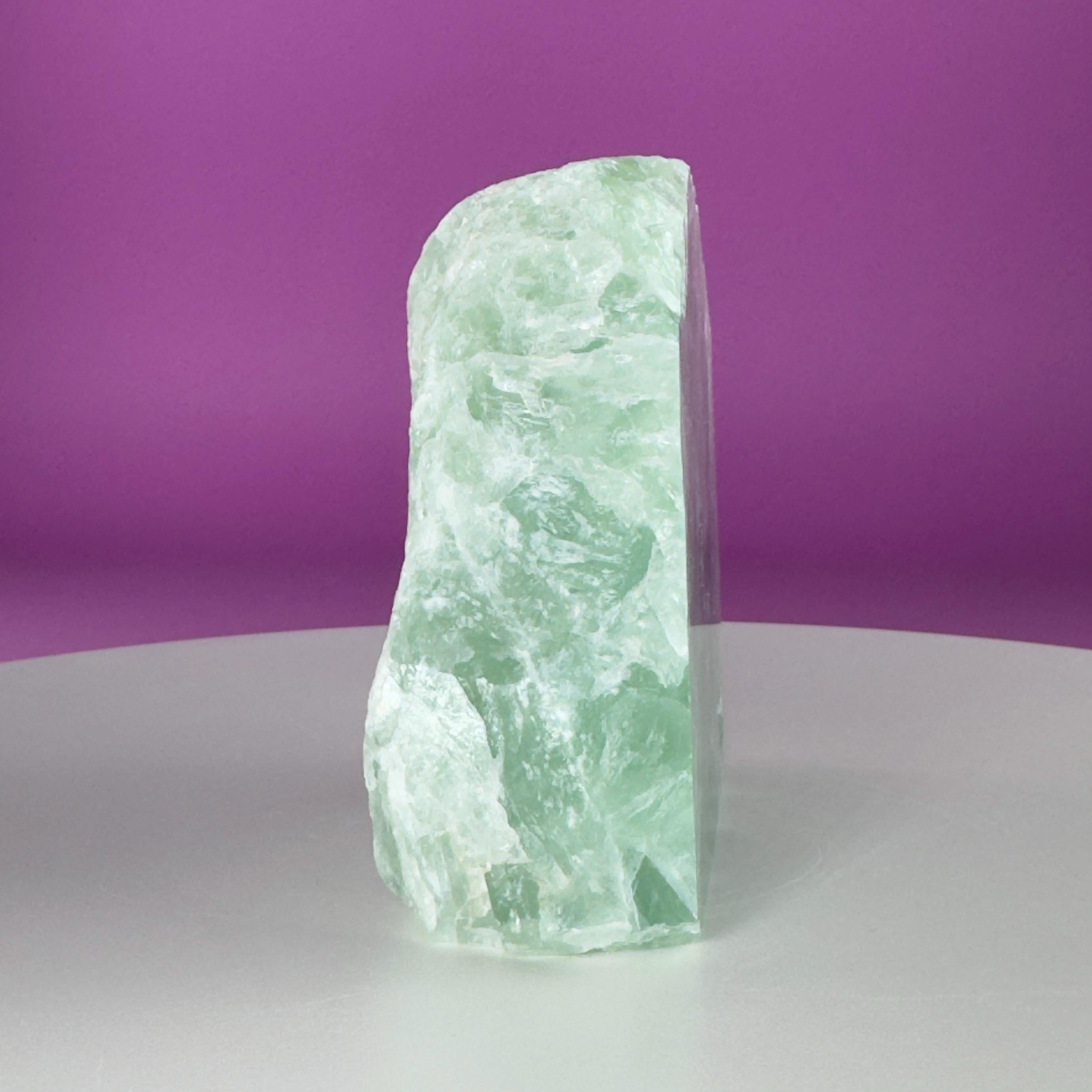 Green Fluorite Crystal Free Form UV Reactive