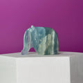 Mini Blue Onyx Elephant Carving Animal