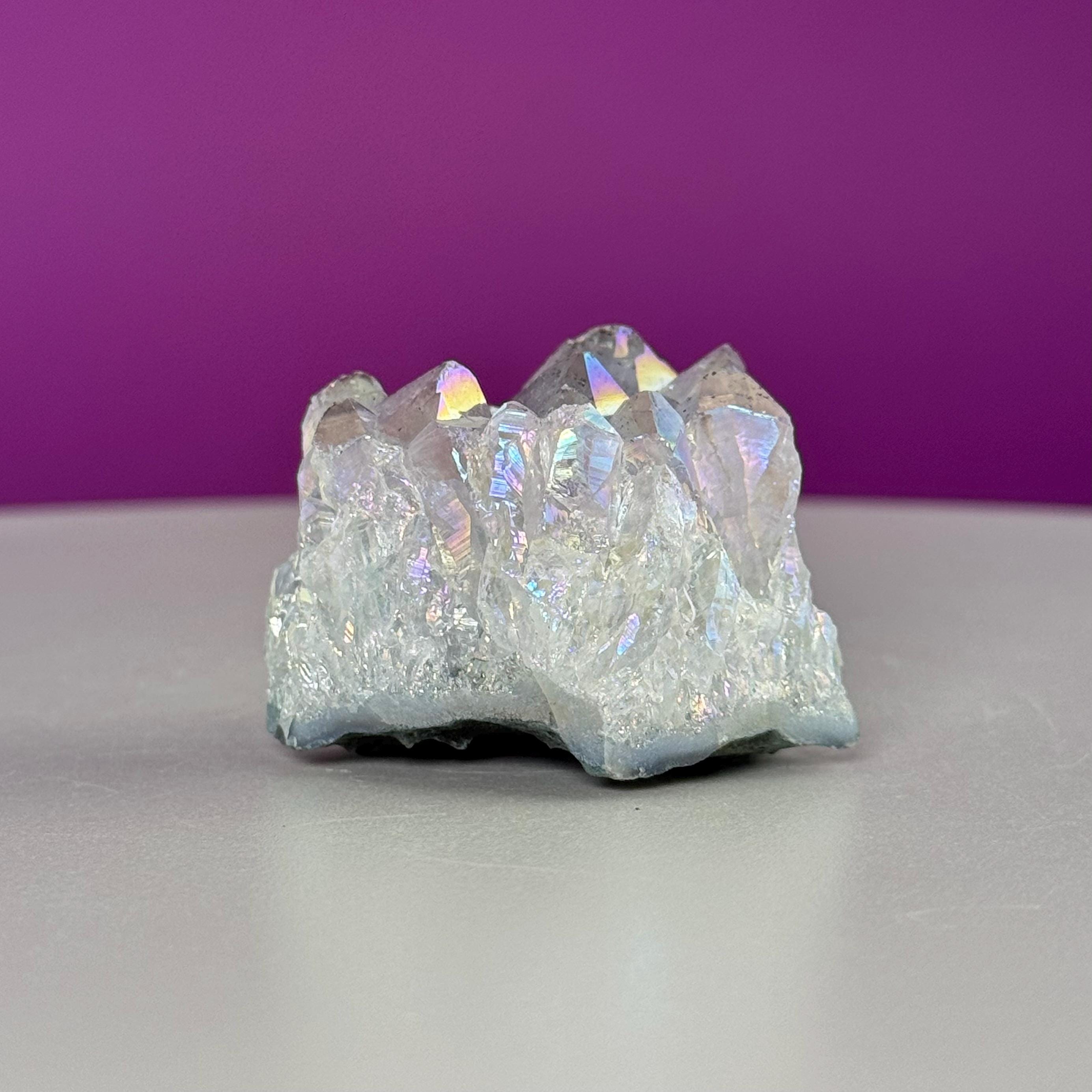 Wholesale Aura Quartz Cluster Box Set Crystal Gift Lot, 12 Pc