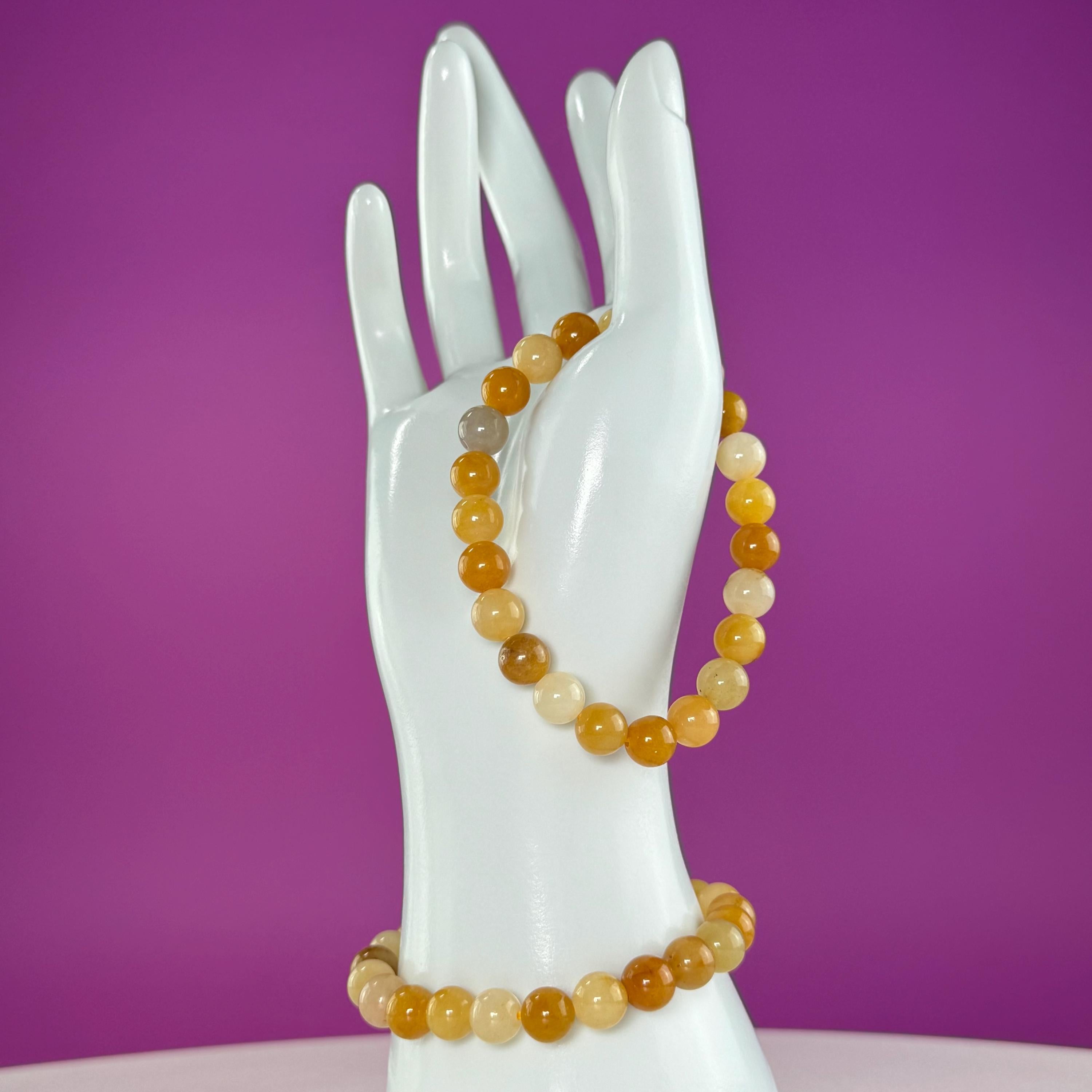 Golden Healer Bracelet 8mm Yellow Crystal Stretch Bracelet