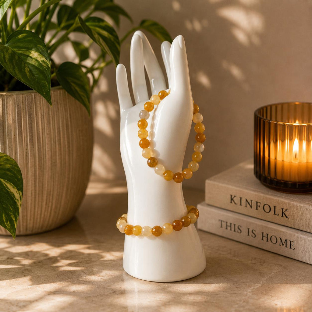 Golden Healer Bracelet 8mm Yellow Crystal Stretch Bracelet