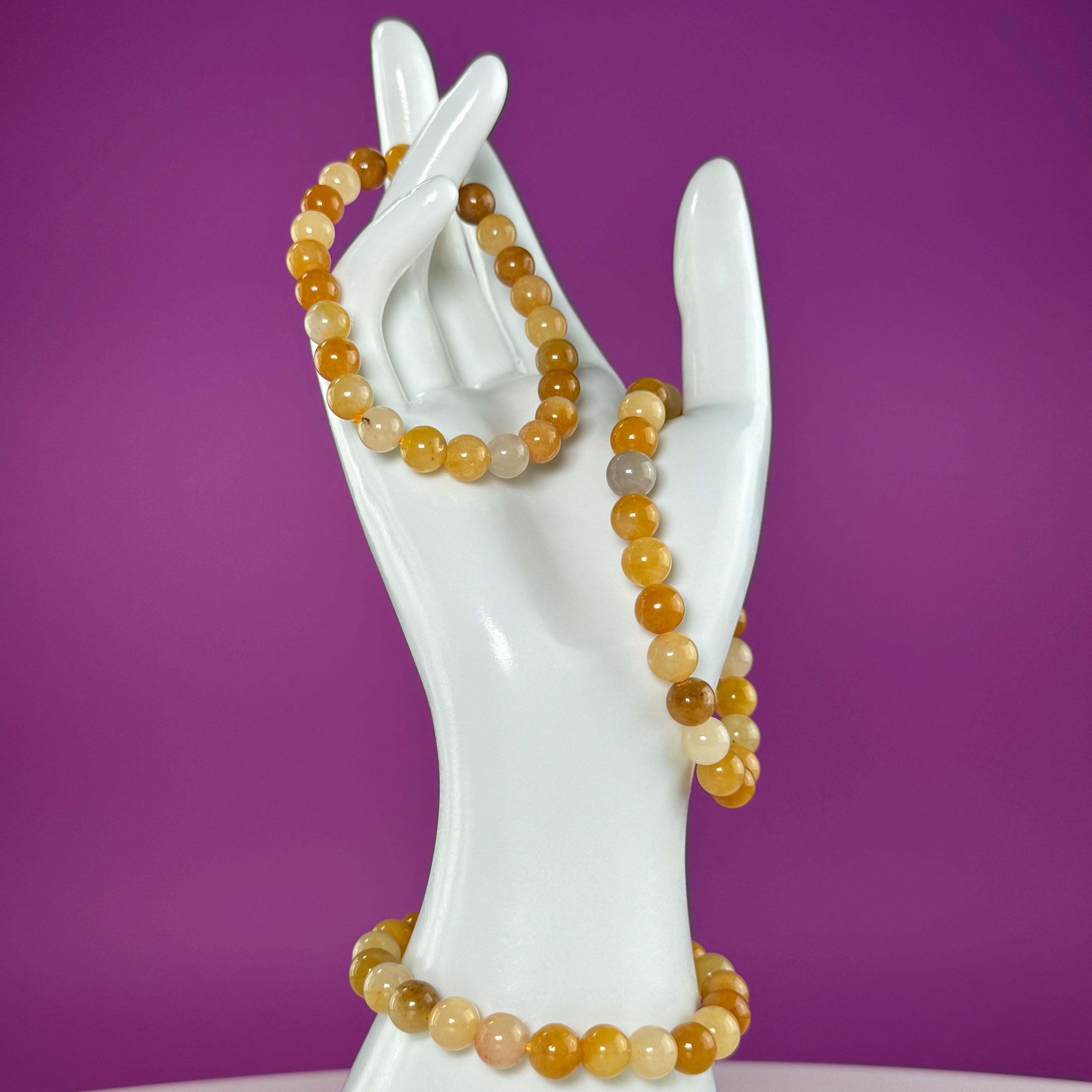 Golden Healer Bracelet 8mm Yellow Crystal Stretch Bracelet