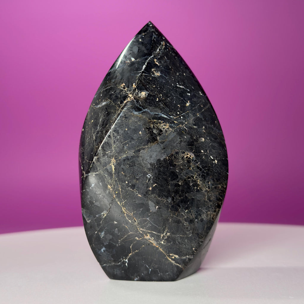 Brazilian Black Tourmaline Flame | Polished Natural Crystal
