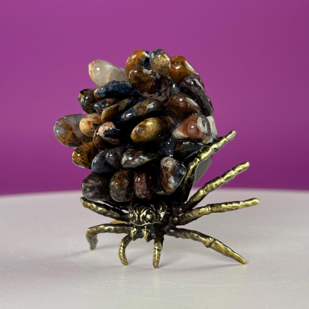 Pietersite Spider Crystal Carving | Halloween Decor | Rare Crystal Gift