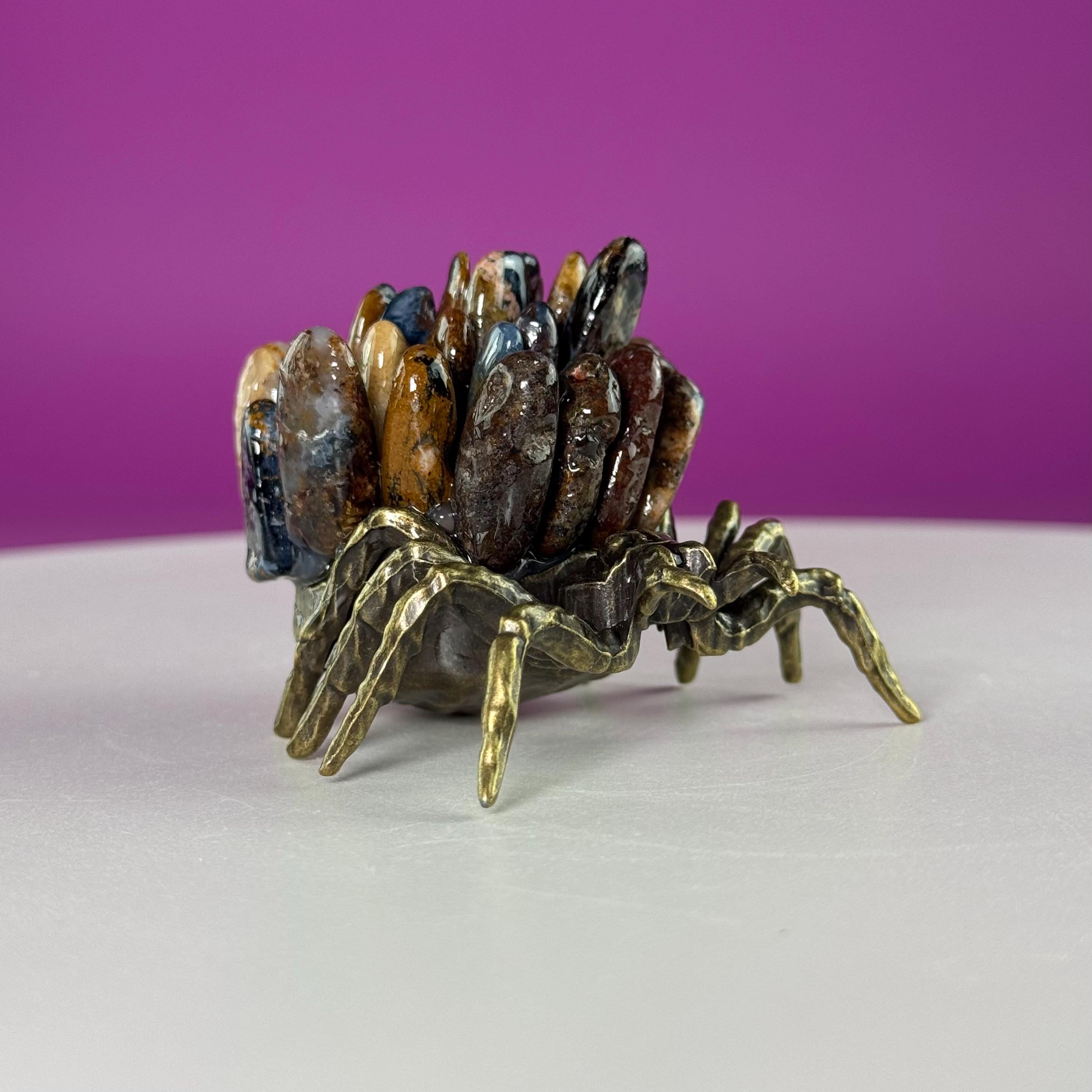 Pietersite Spider Crystal Carving | Halloween Decor | Rare Crystal Gift