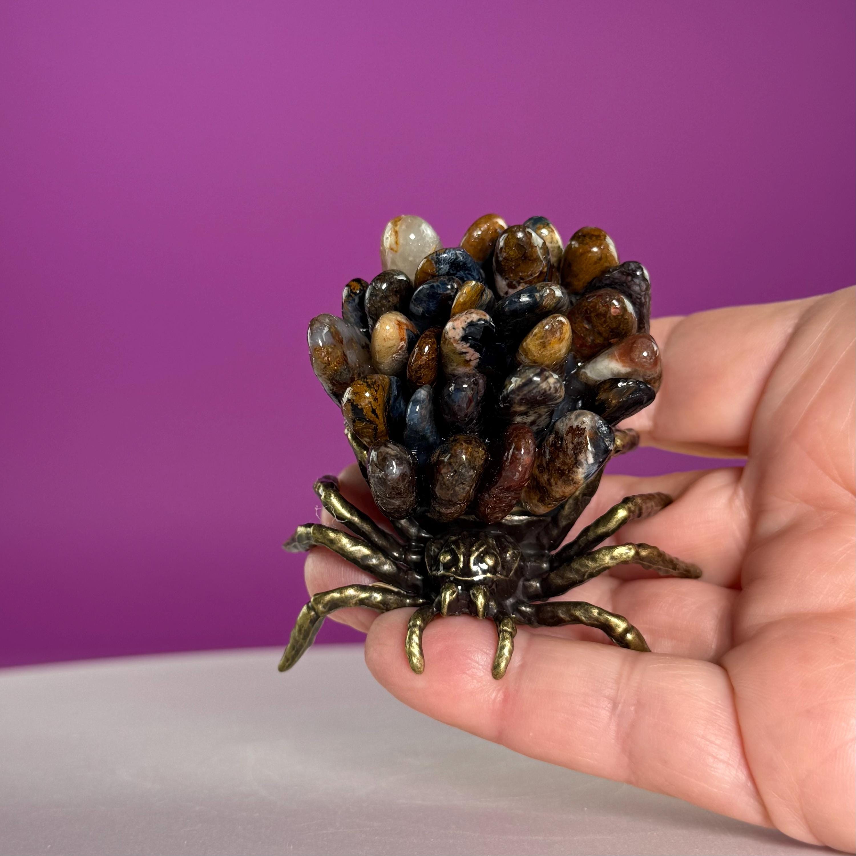 Pietersite Spider Crystal Carving | Halloween Decor | Rare Crystal Gift