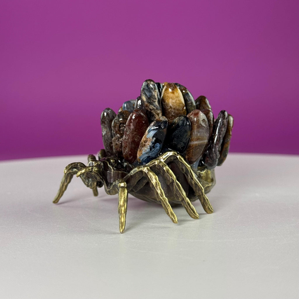 Pietersite Spider Crystal Carving | Halloween Decor | Rare Crystal Gift